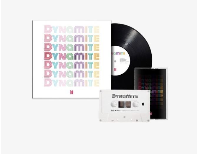 BTS Official Dynamite Limited Edition Vinyl LP 7″ & Cassette Set K-Pop “Sealed”