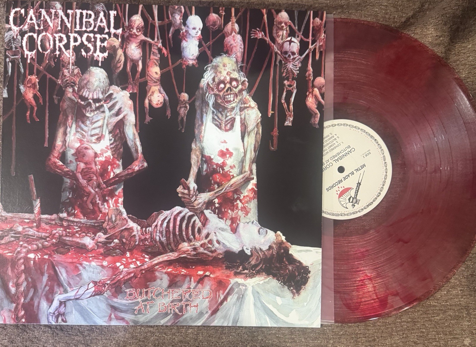 Cannibal Corpse – Butchered at Birth LP 2021 Metal Blade [Shark Attack Vinyl] NM