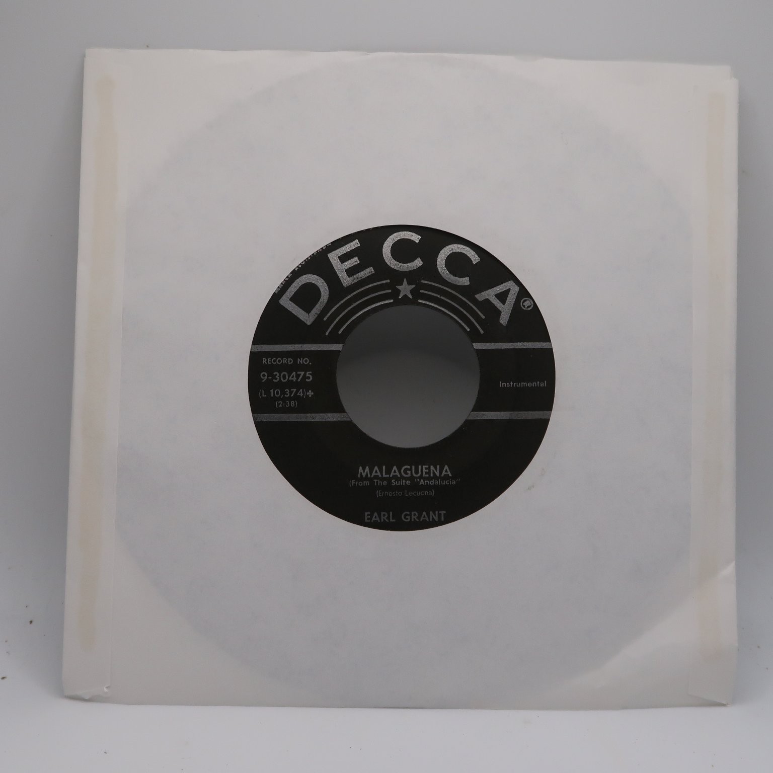 Earl Grant – Fever / Malaguena 7″ Single 1958 Decca Pop Jazz 45 RPM
