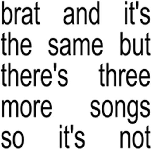 Charli XCX–brat and it’s the same but there’s three more songs White 2×LP,Sealed