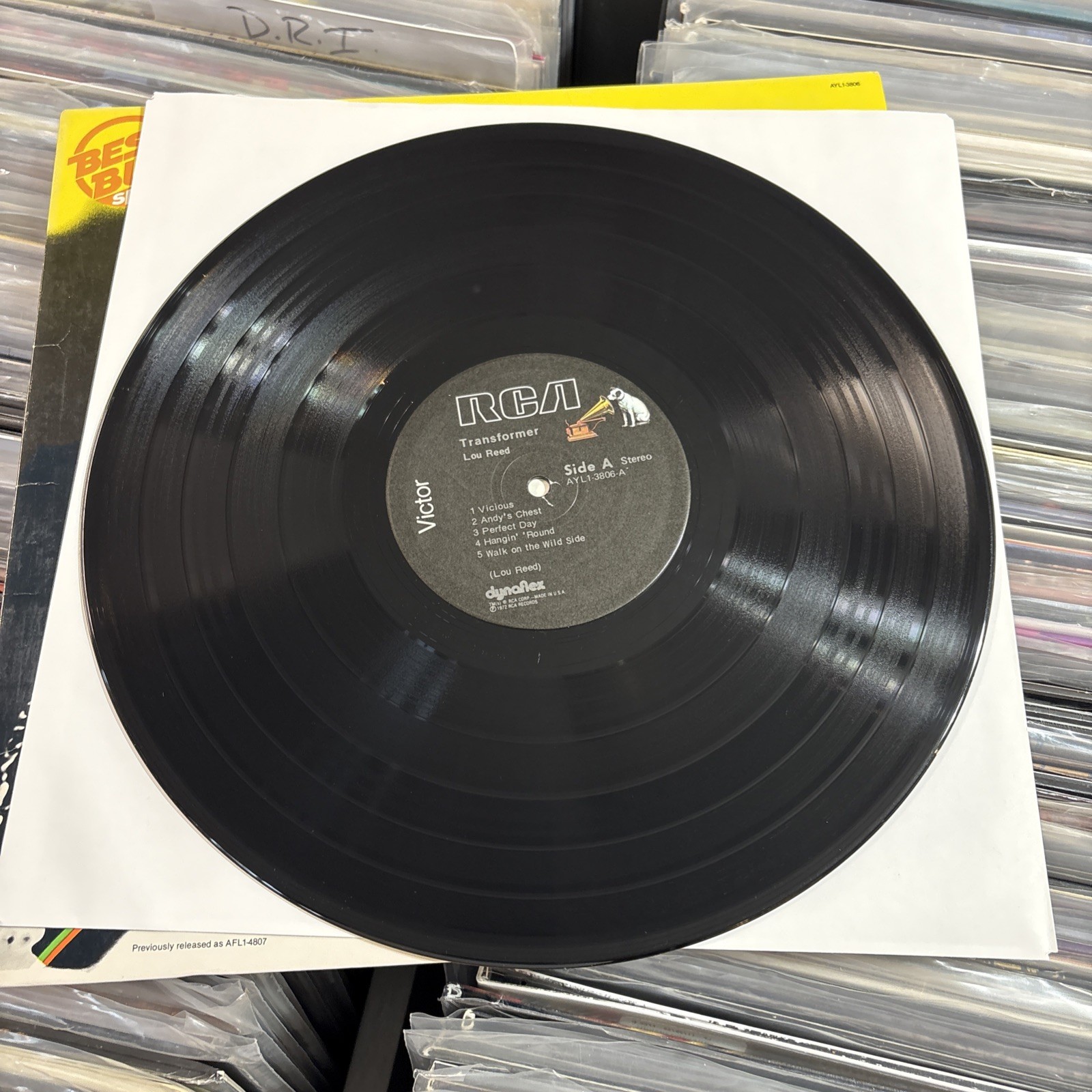 LOU REED Transformer 1985 Reissue VINYL LP ALBUM Ultrasonic Cleaned EX