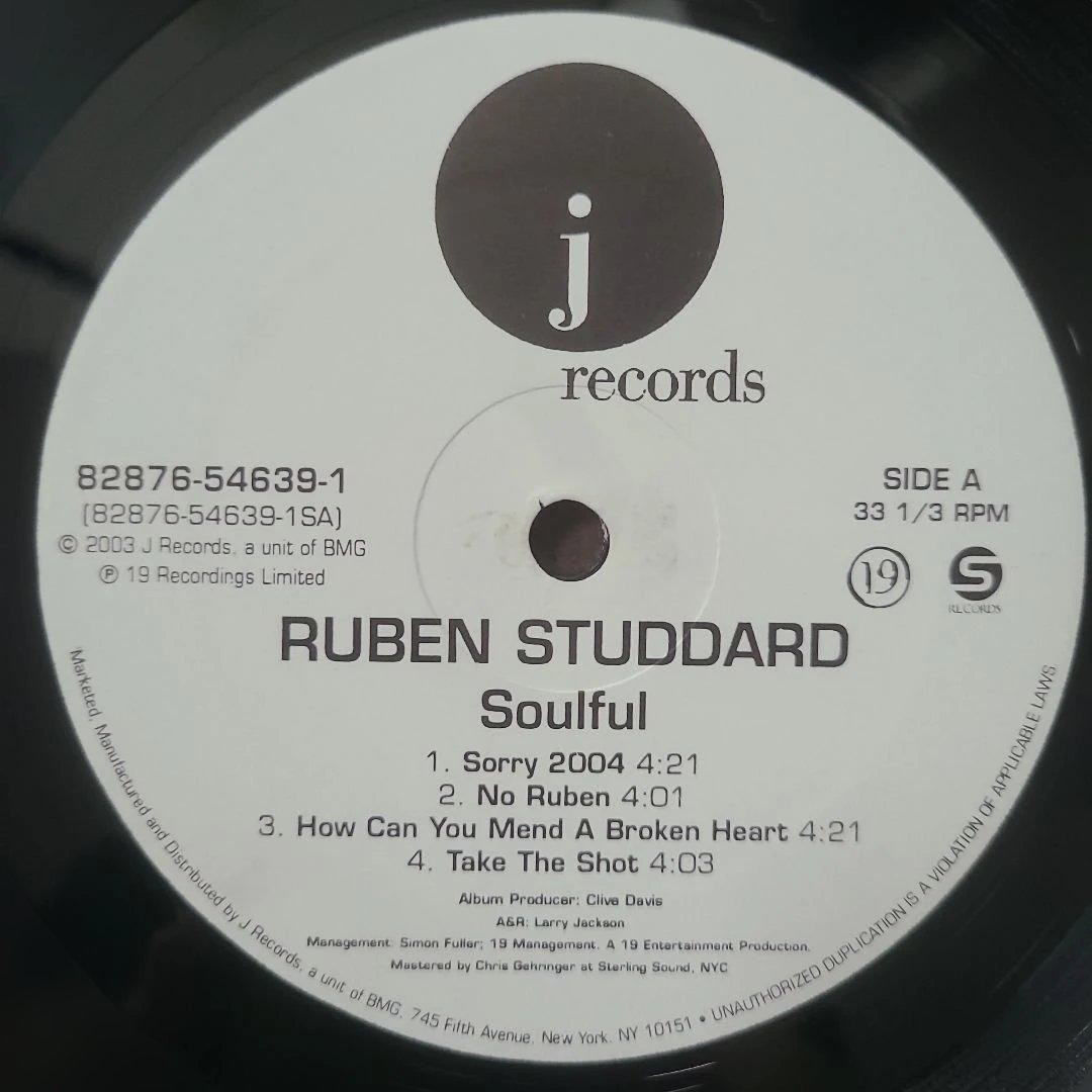 Ruben Studdard Soulful Vinyl LP Near Mint Condition R&B 2000s Classic