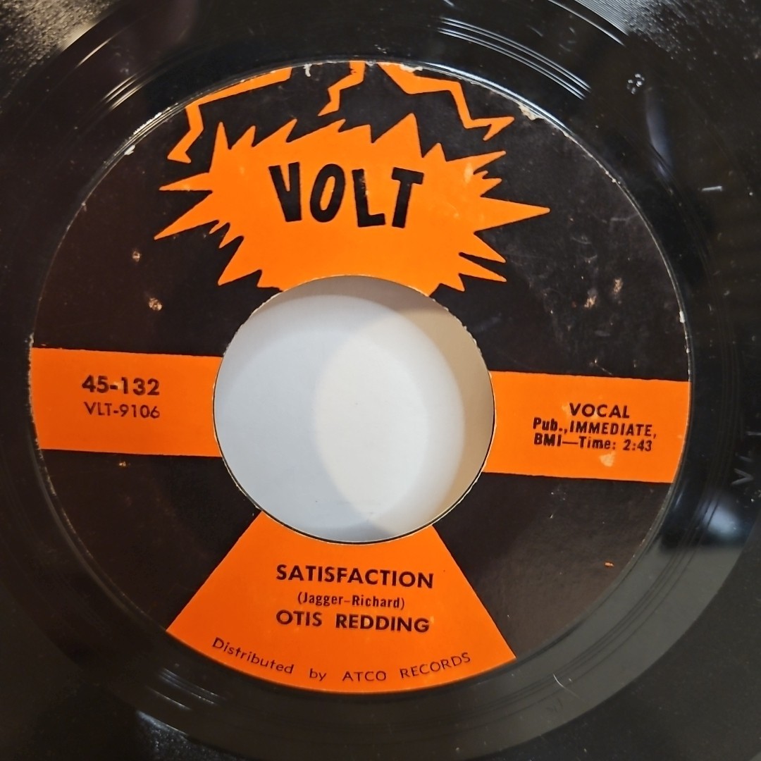 Otis Redding – Satisfaction -1966 Volt 45-132 R&B Soul 7″ 45RPM Single Record