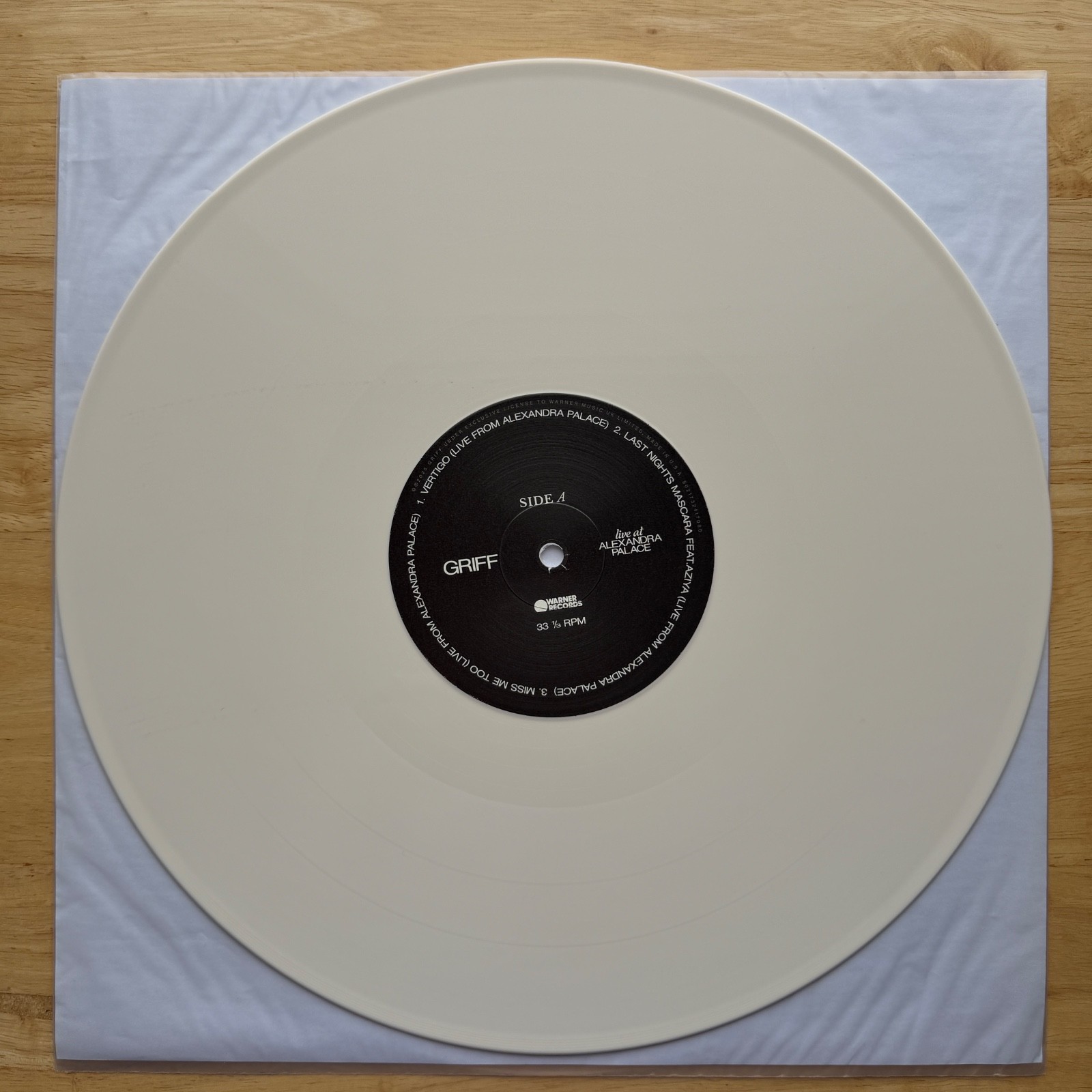 Griff Live From Alexandra Palace 12″ Cream White Vinyl RSD 2025 Record Store Day