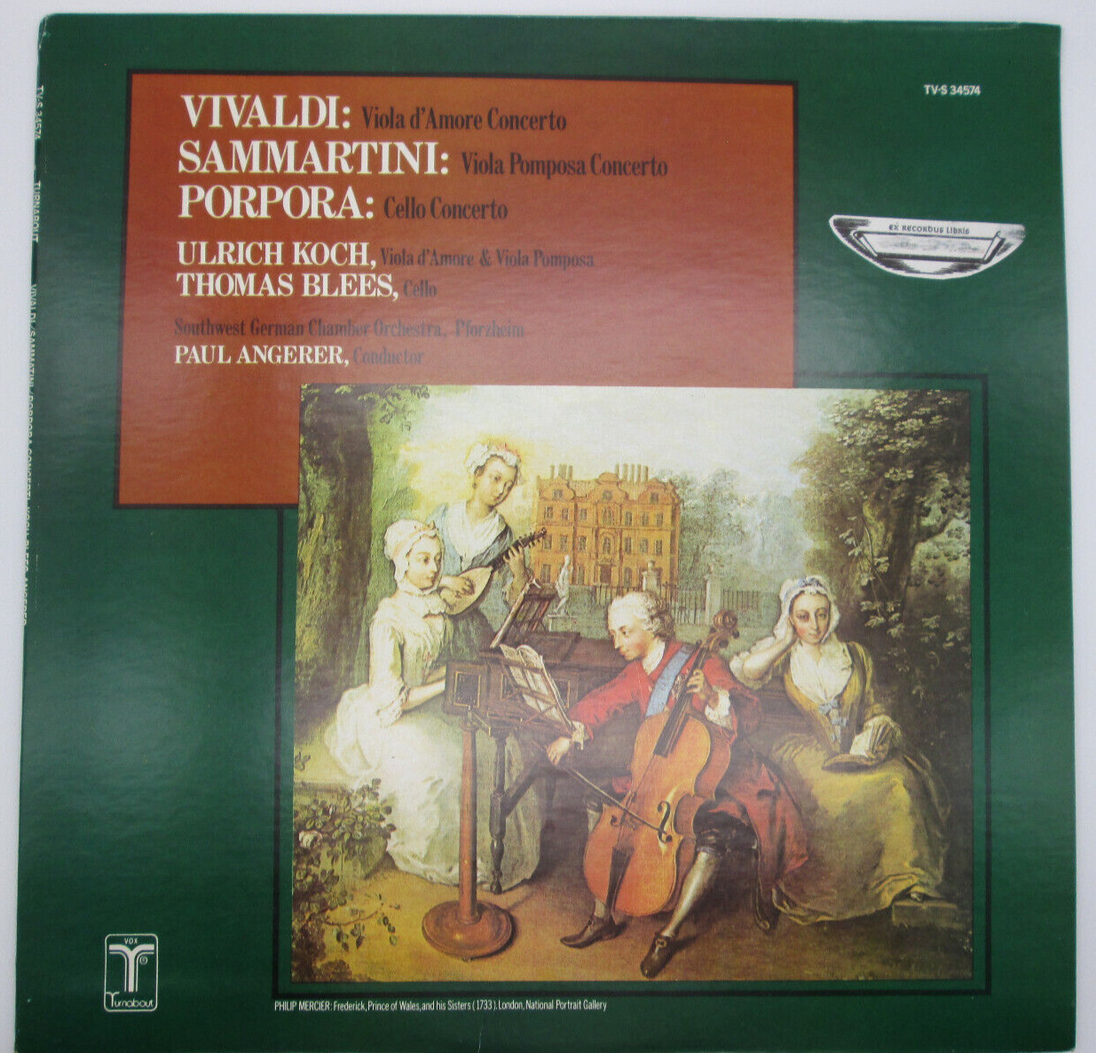 Vivaldi, Sammartini, Porpora string concerti (P. Angerer) Turnabout TVS 34574 nm