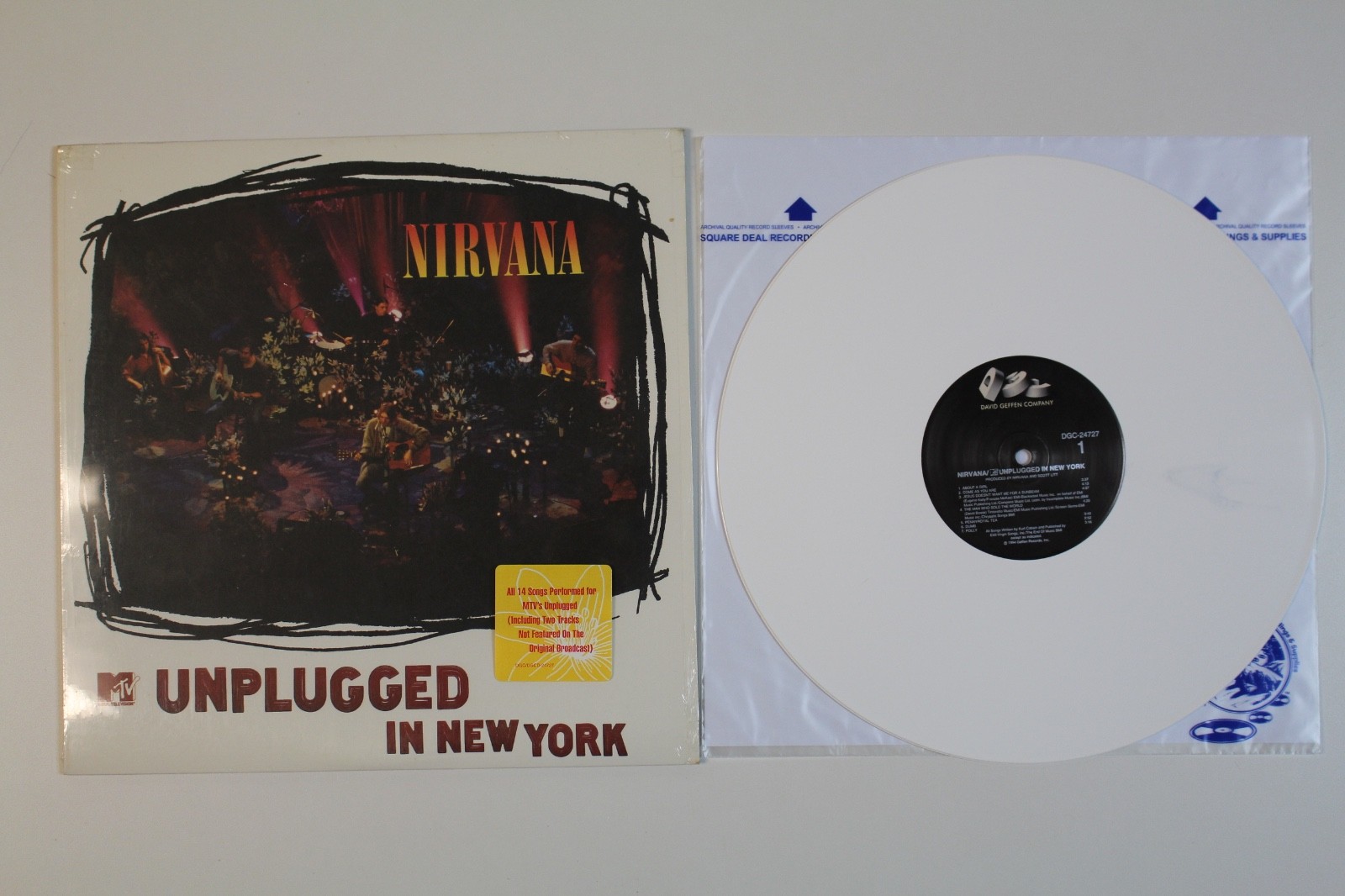 Nirvana – MTV Unplugged In New York (1994 OG US, White vinyl, DGC Records)