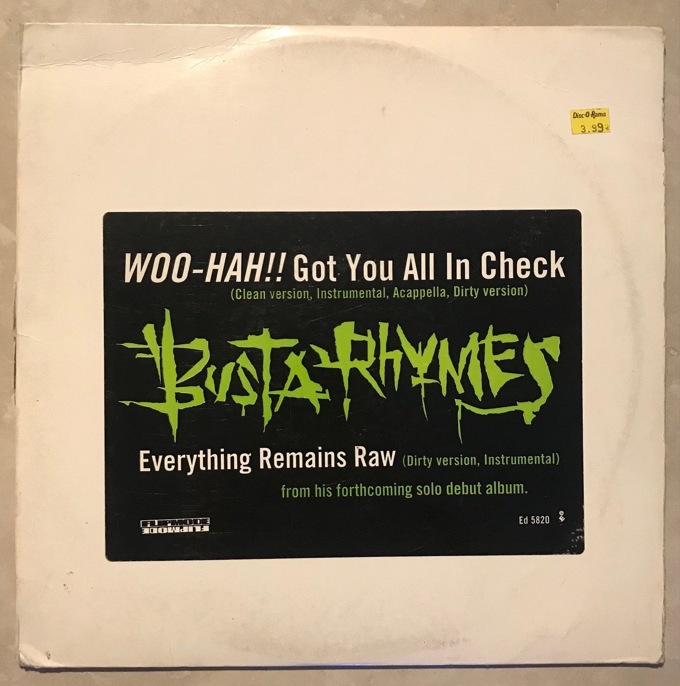 BUSTA RHYMES WOO-HAH Got You All In Check 12″ Swizz Beatz Flipmode Squad Dj Clue