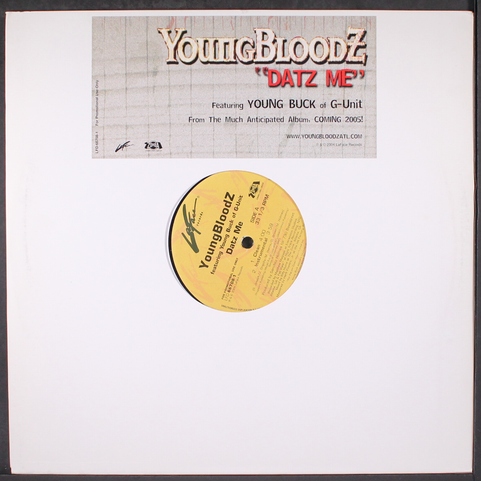 YOUNG.BLOODZ: datz me LA FACE 12″ Single 33 RPM