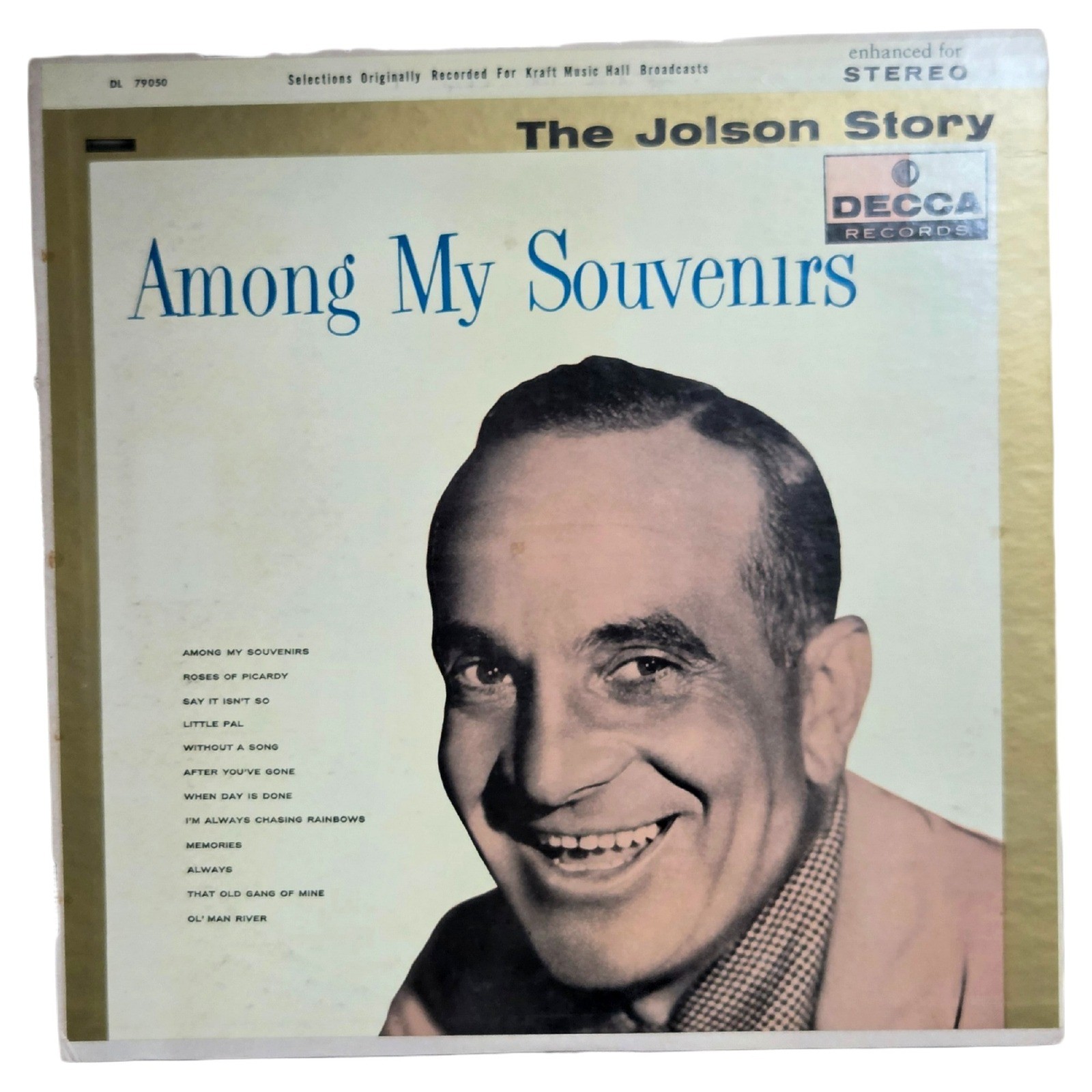Al Jolson Decca Vinyl LP Lot of 3 DL 79070 79050 Vintage Records EUC Overseas