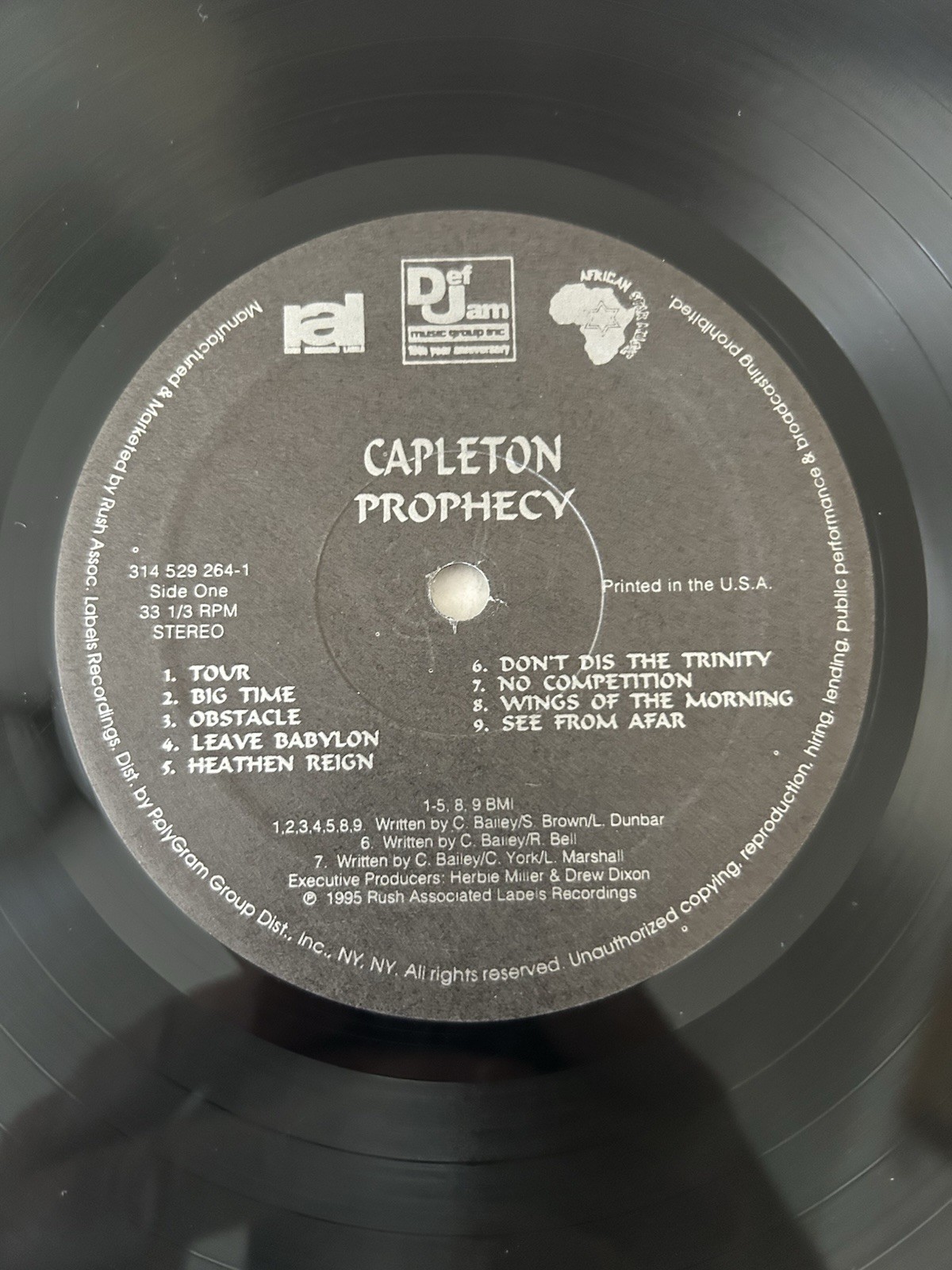 CAPLETON Prophecy Vinyl LP Orig 1995 1st Press Def Jam Method Man Lil Jon Reggae