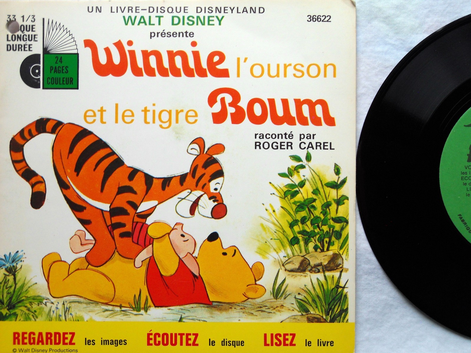 WINNIE TIGRE BOUM 36622 (WINNIE TIGGER TOO 366) Disney Book Record NM French