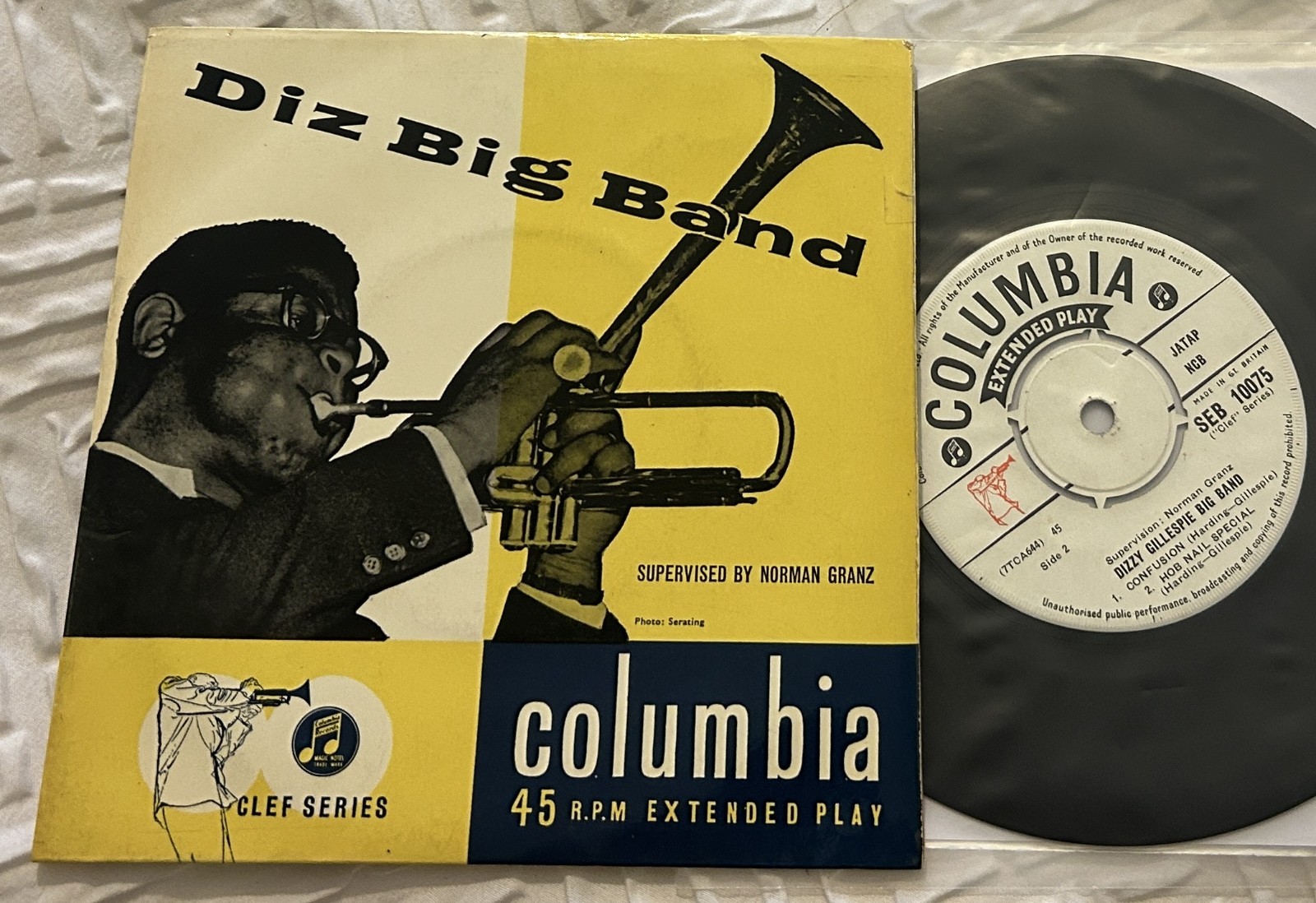 DIZZY GILLESPIE BIG BAND-DIZ BIG BAND-UK COLUMBIA 1957 VINYL 7″ P/S EP (EX+/M-)