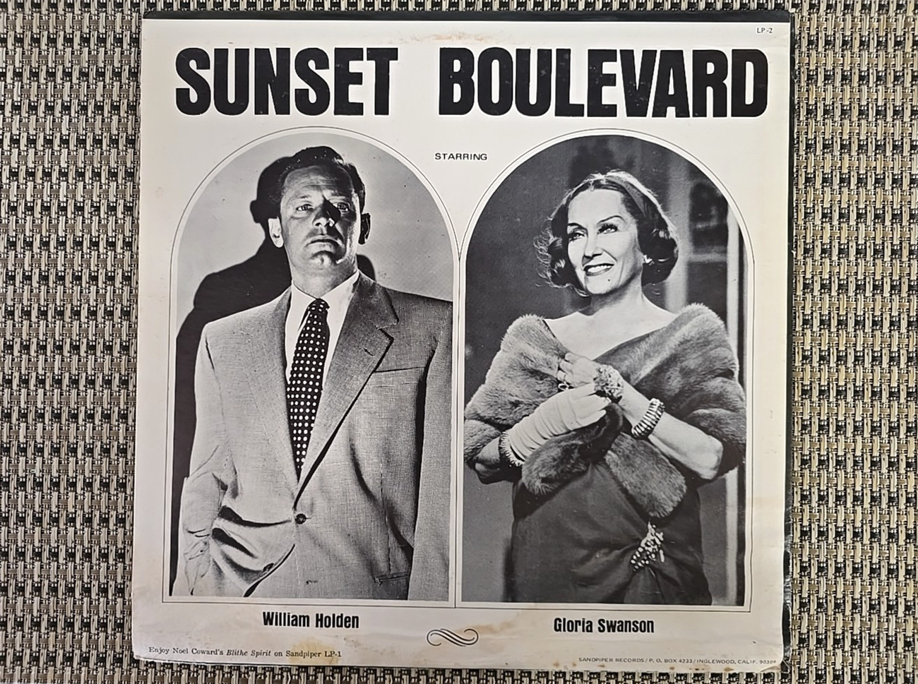 Swanson Holden Sunset Boulevard Radio Performance Record LP2 ~ NM/F ~ FREE SHIP