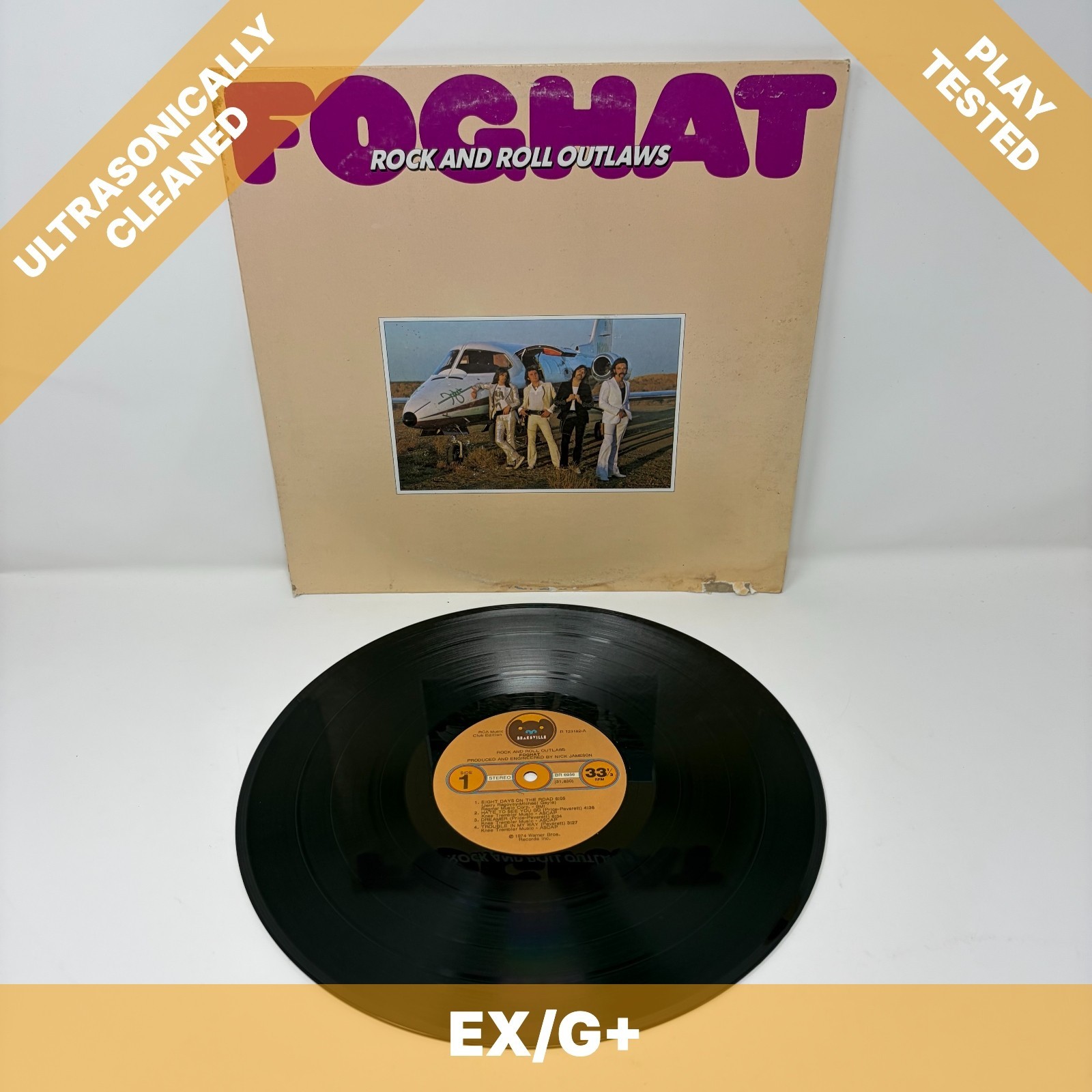 Foghat Rock And Roll Outlaws Vinyl LP 1974 Bearsville BR 6956 EX/G+