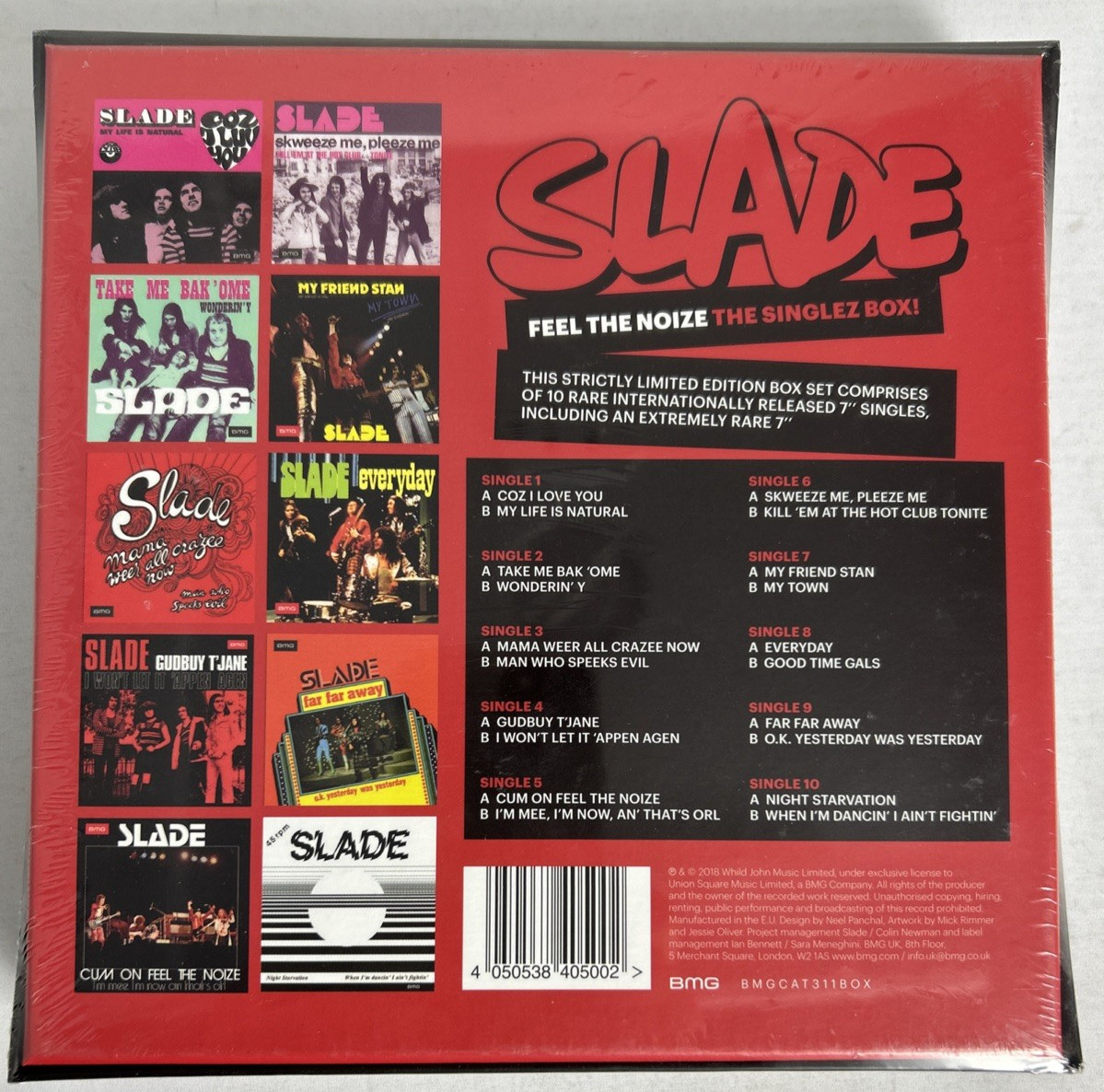 Slade Feel the Noize: The Singlez Box! (Vinyl) 7″ Single Box Set, Import, Sealed