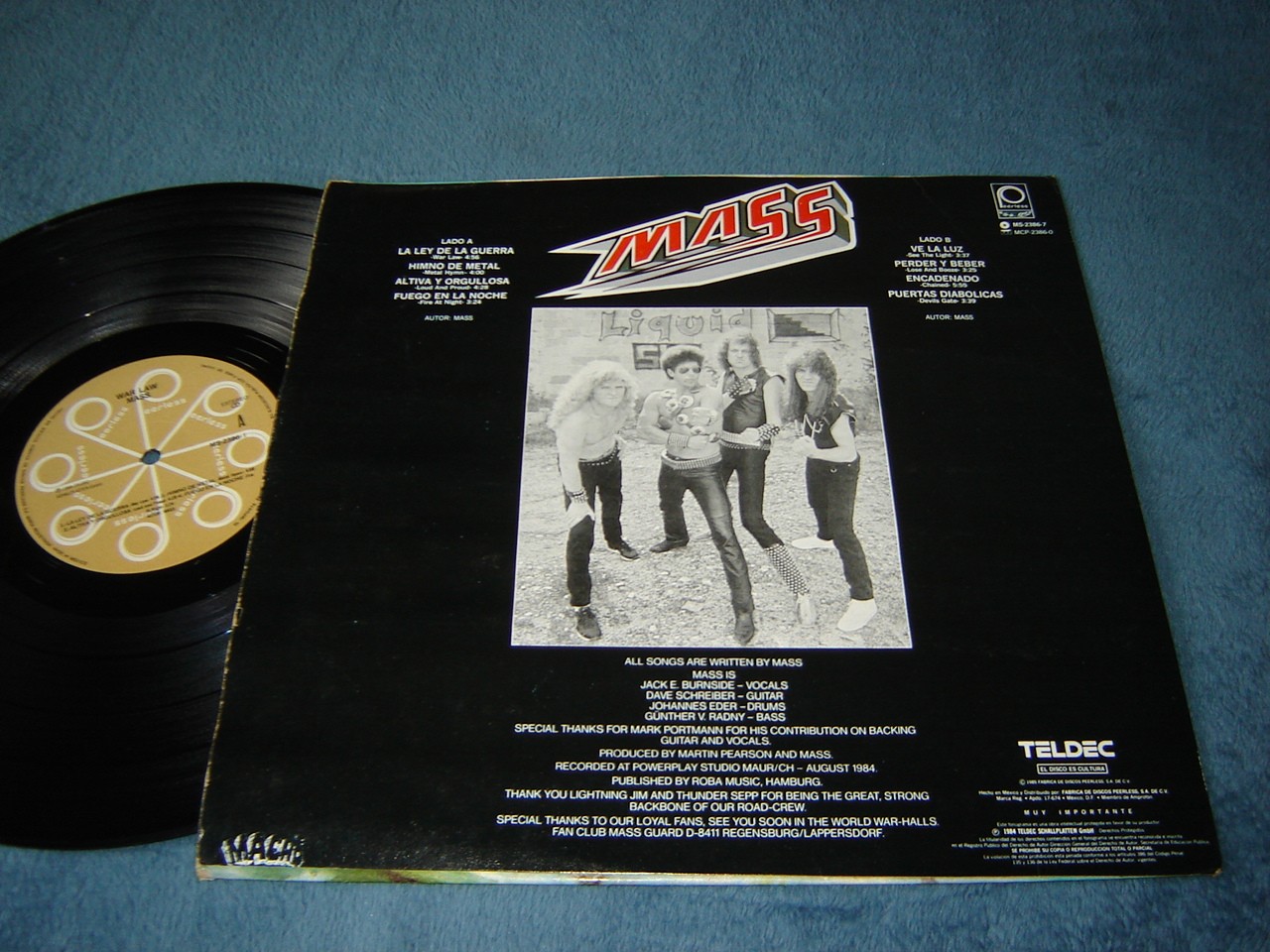 Mass – War Law LP 1984 metal undocumented Peerless Mexico pressing
