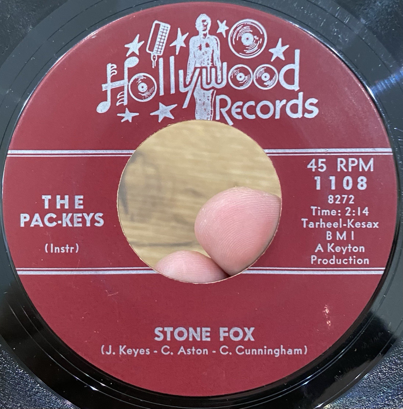 THE PAC-KEYS Stone Fox 45 HOLLYWOOD VG++ Funk BREAKS Rare Soul