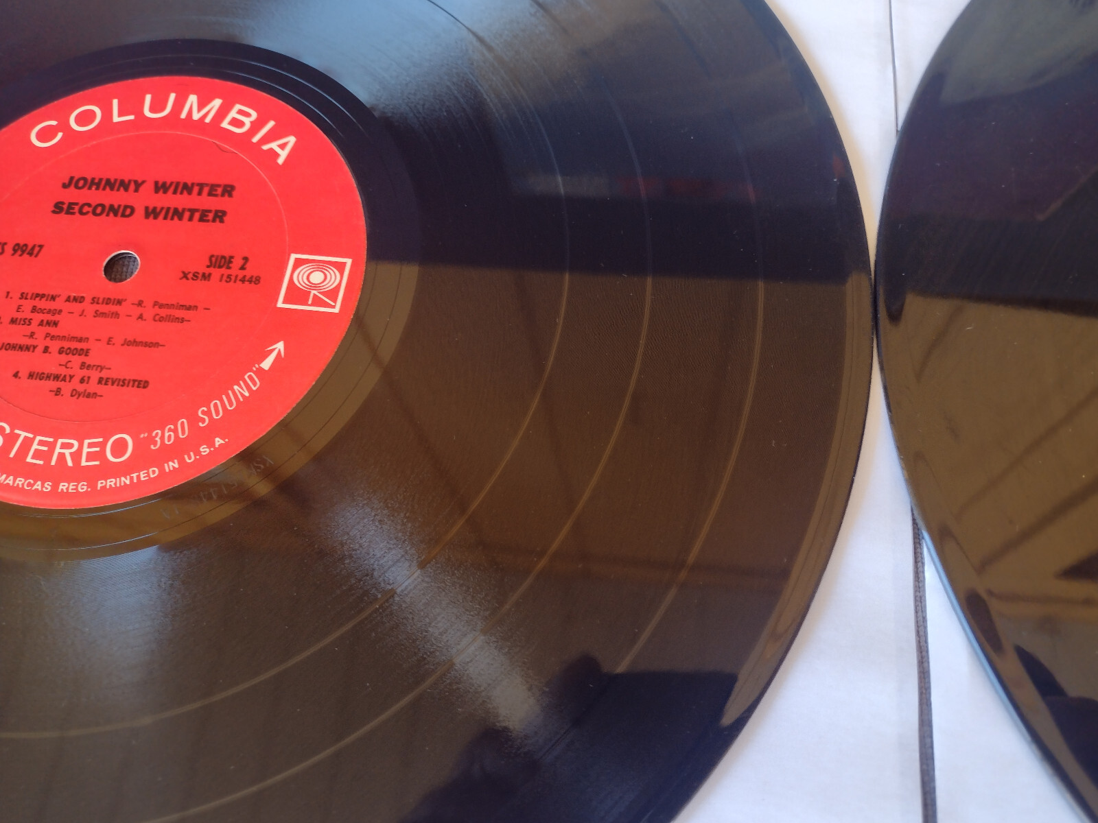 JOHNNY WINTER Gatefold SECOND WINTER , Blank Label – Columbia KCS 9947