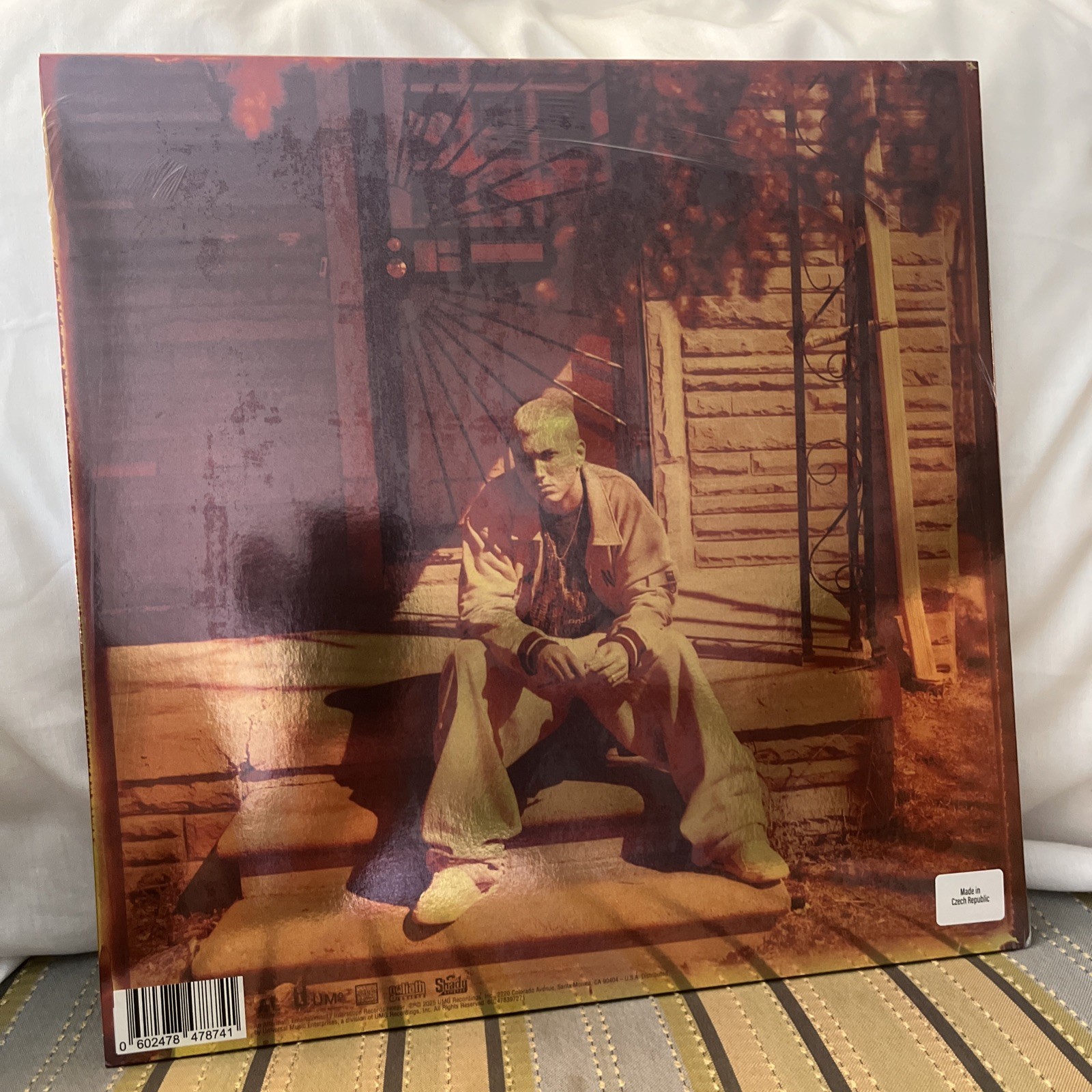 EMINEM THE MARSHALL MATHERS 25TH ANNIVERSARY GOLD & DARK RED MARBLED VINYL 2LP