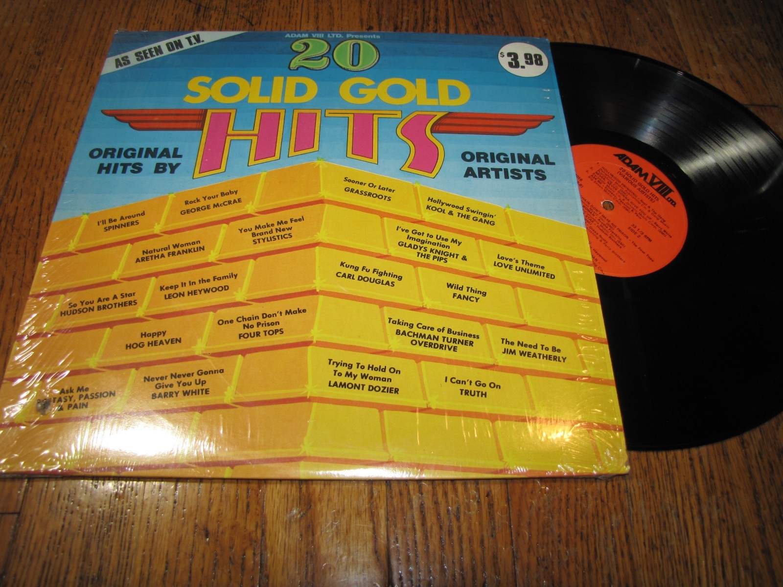 20 SOLID GOLD HITS ORIGINAL ARTISTS / HITS – ADAM VIII LTD RECORDS LP