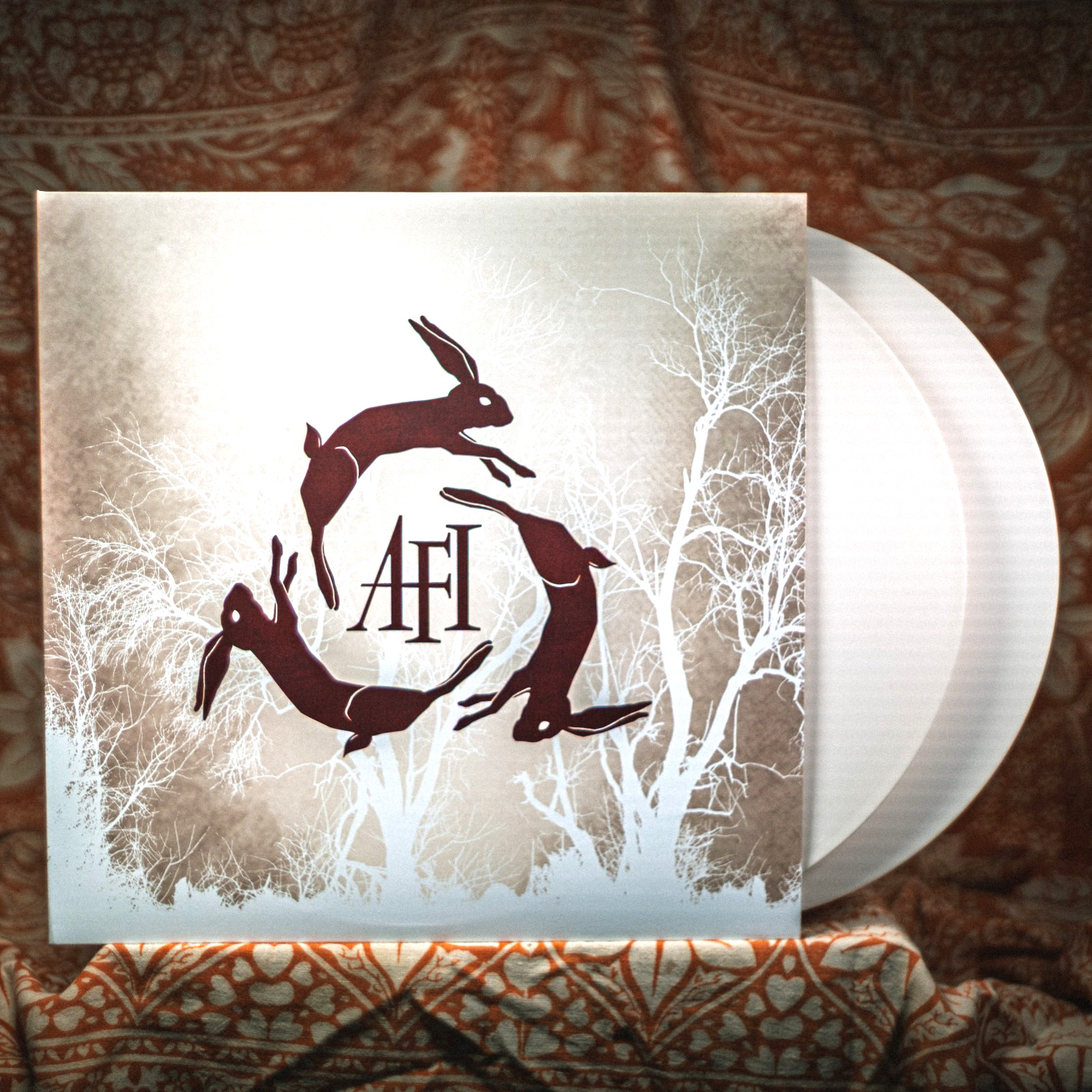 NUMBERED AFI Decemberunderground BONE vinyl 2LP /3000 IVC Edition sorrow silver
