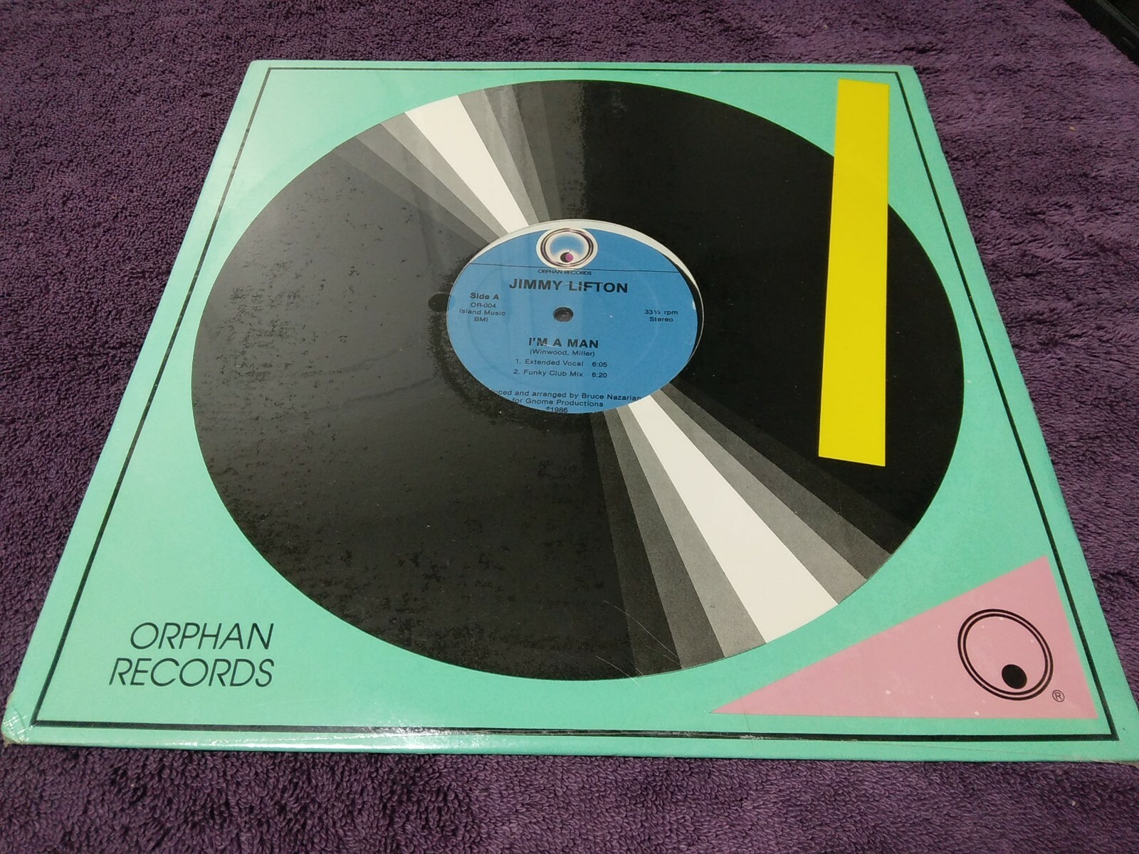 1 (12″) JIMMY LIFTON – I’M A MAN – ORPHAN TWELVE INCH RECORDS -SEALED
