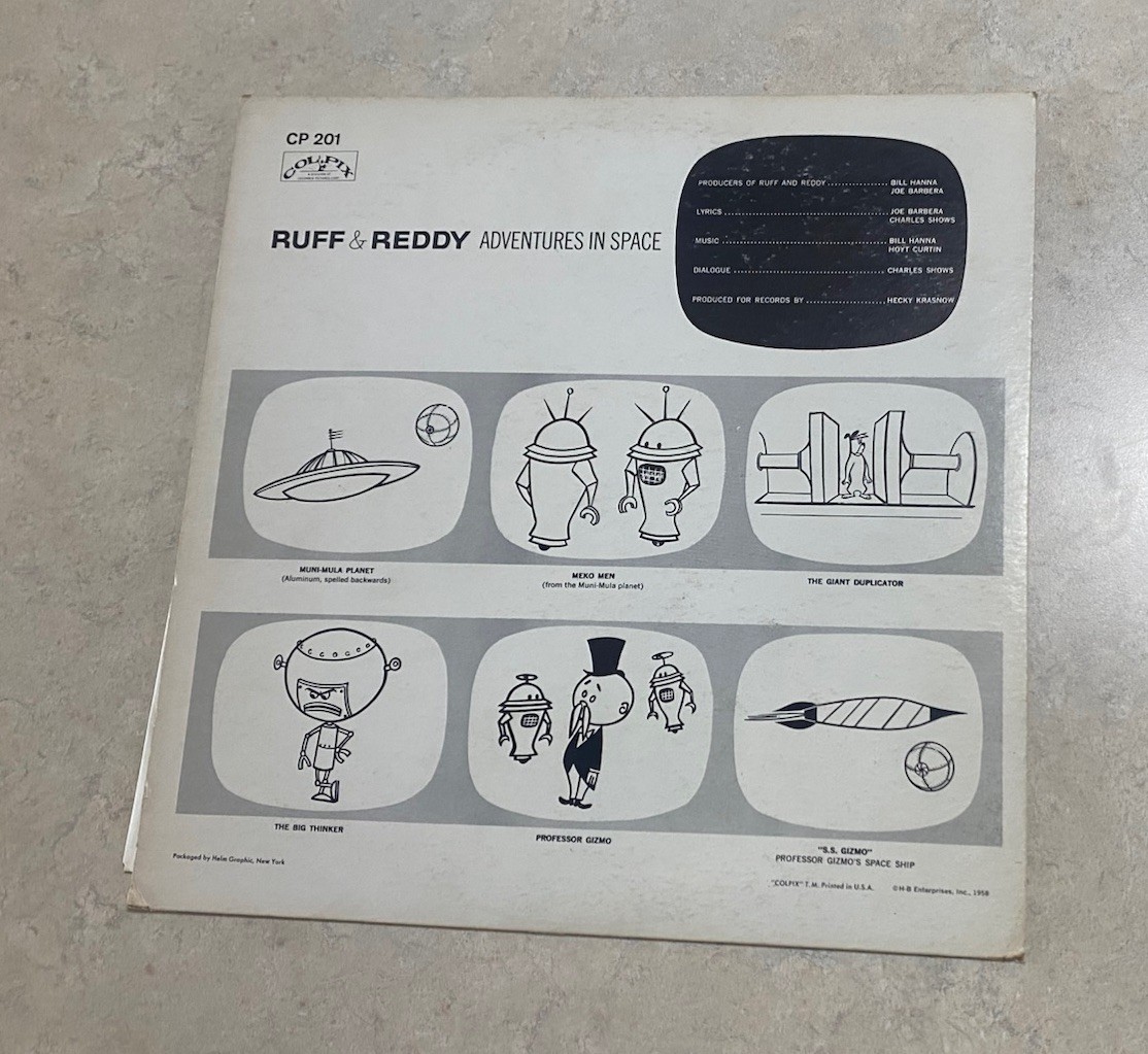 Ruff & Reddy Adventures In Space Colpix Records – CP 201 Original Mono Vinyl LP