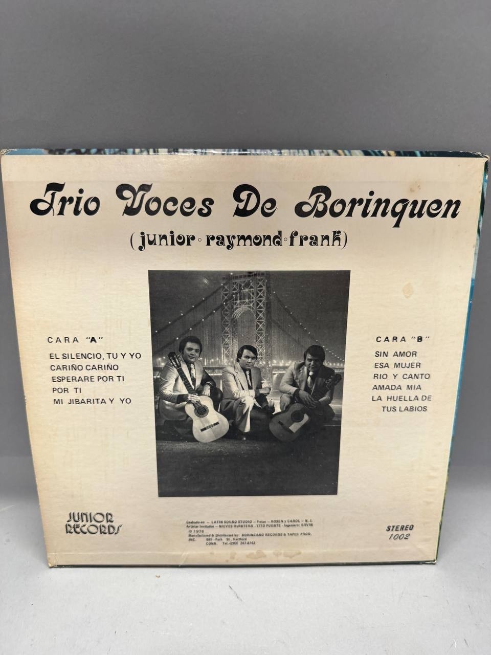 Trio Voces De Borinquen – El Silencio, Tu y Yo LP Vinyl Record Junior Records…