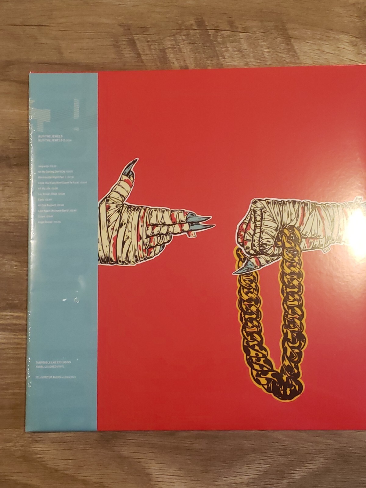 L.E. RUN THE JEWELS RTJ2 Limited Red/Blue Swirl Vinyl OBI RTJ EL-P RAP Misprint
