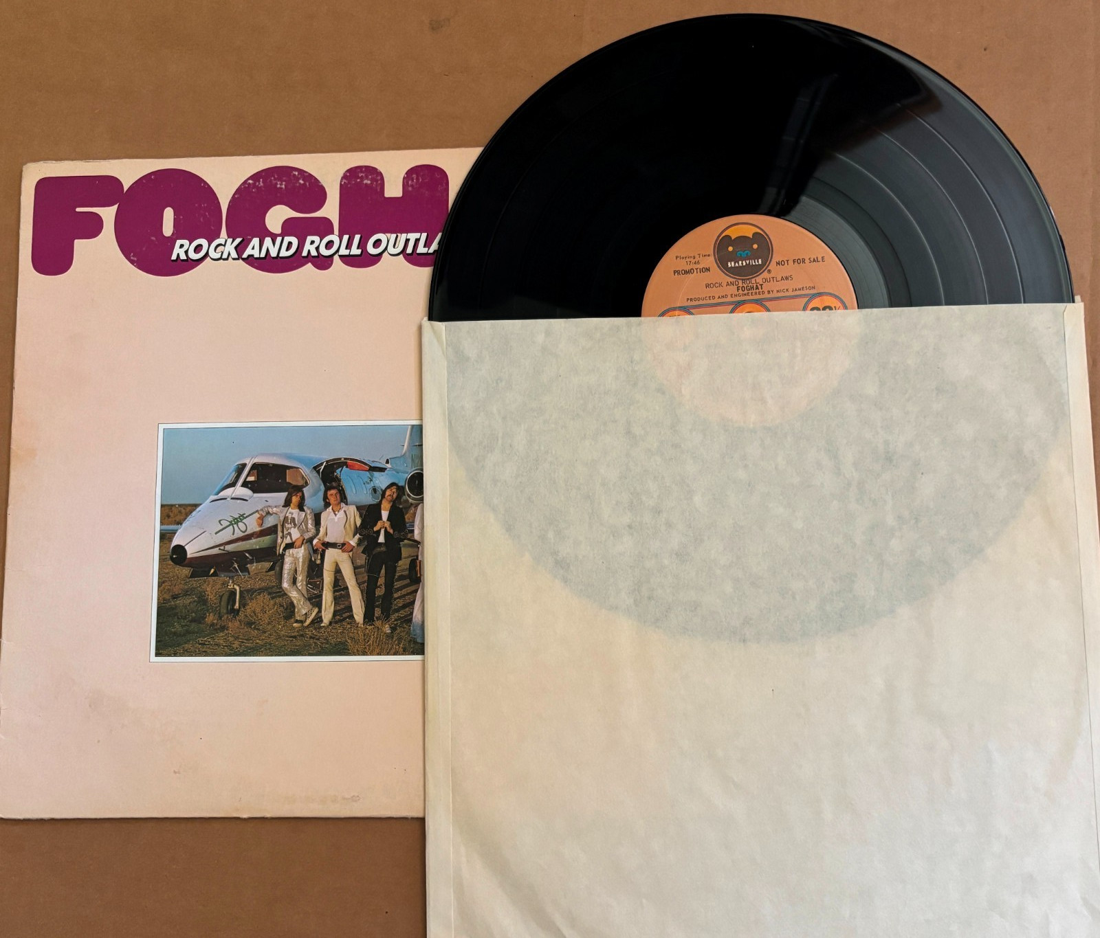 FOGHAT – ROCK AND ROLL OUTLAWS LP Vinyl 1974 PROMO COPY