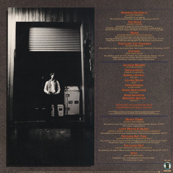 Jackson Browne – Running On Empty RARE OG 1977 PRC Press INNER+BOOKLET (VG+) LP