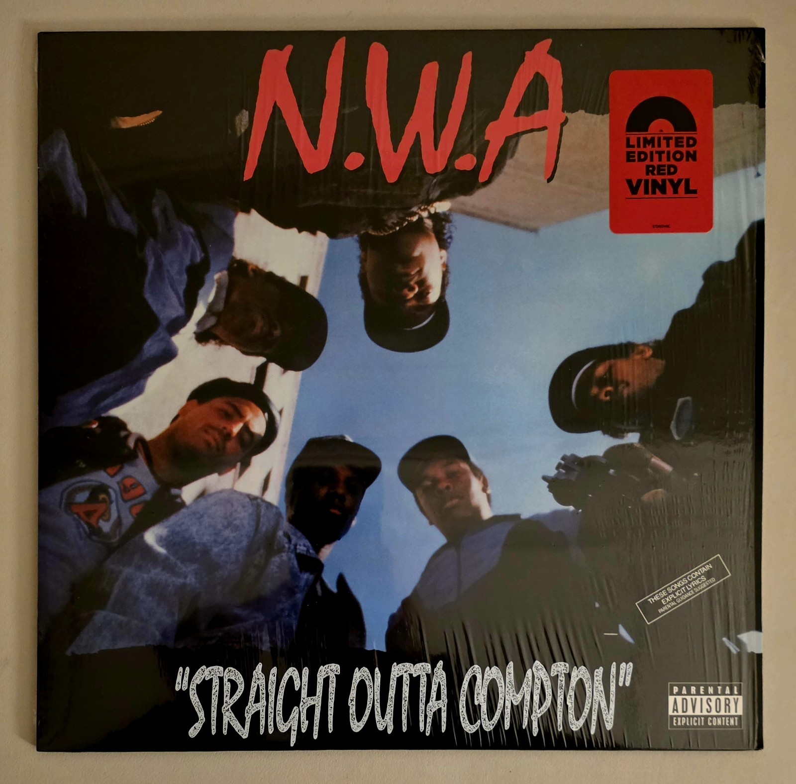 N.W.A. Straight Outta Compton RED Vinyl LP Record EX IN SHRINK MEGA RARE!