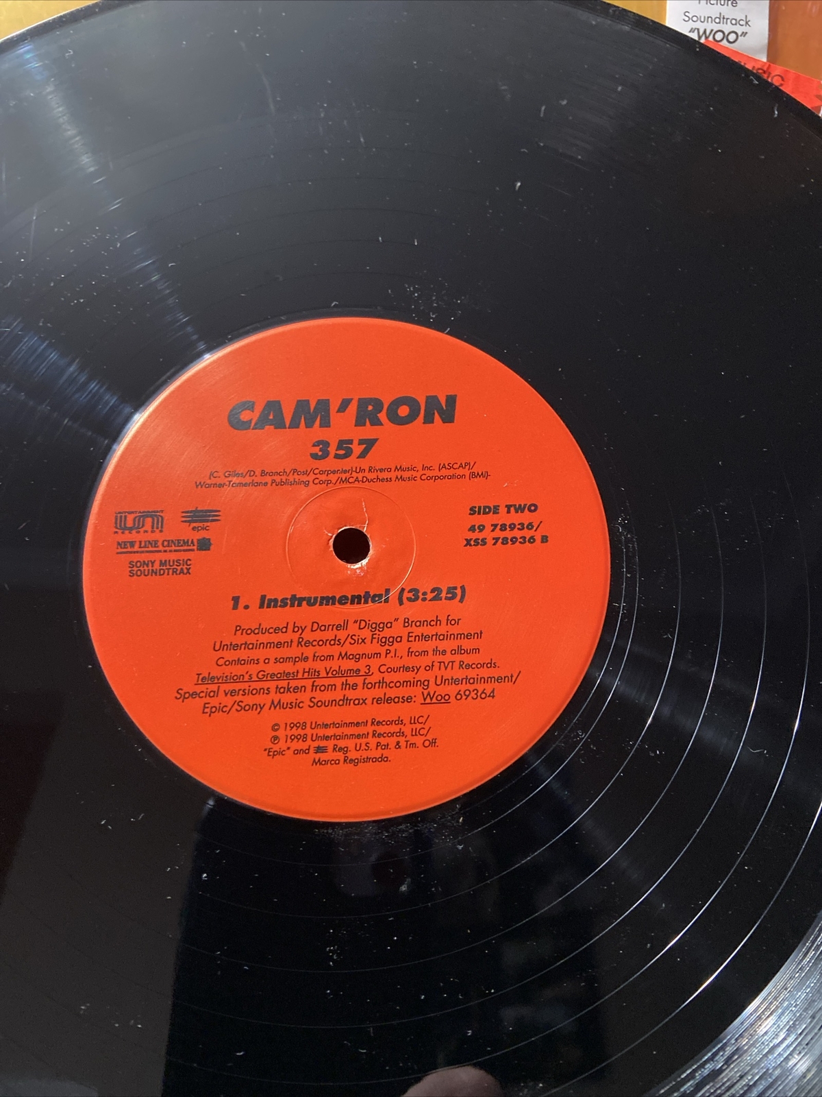 Cam’ron – 357 (12” Single), US 1998 VINYL/ WOO MOVIE / Shrink / EX