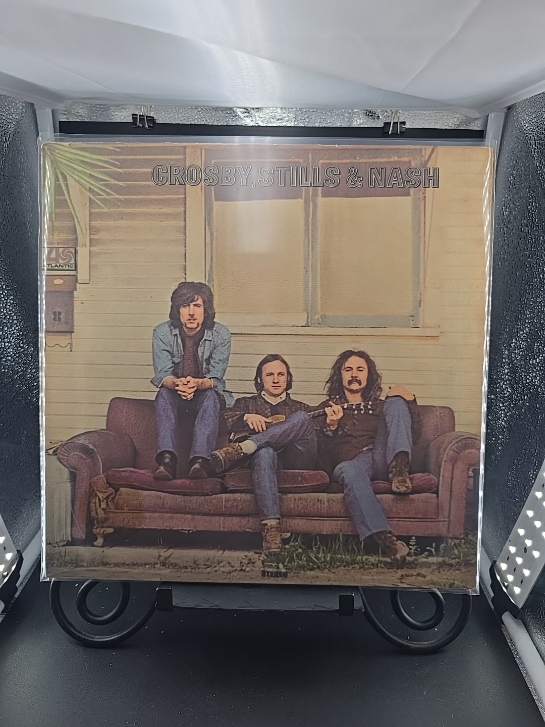 CROSBY STILLS & NASH Self-titled 1969 LP SD-8229 Atlantic Monarch Press VG+/VG+