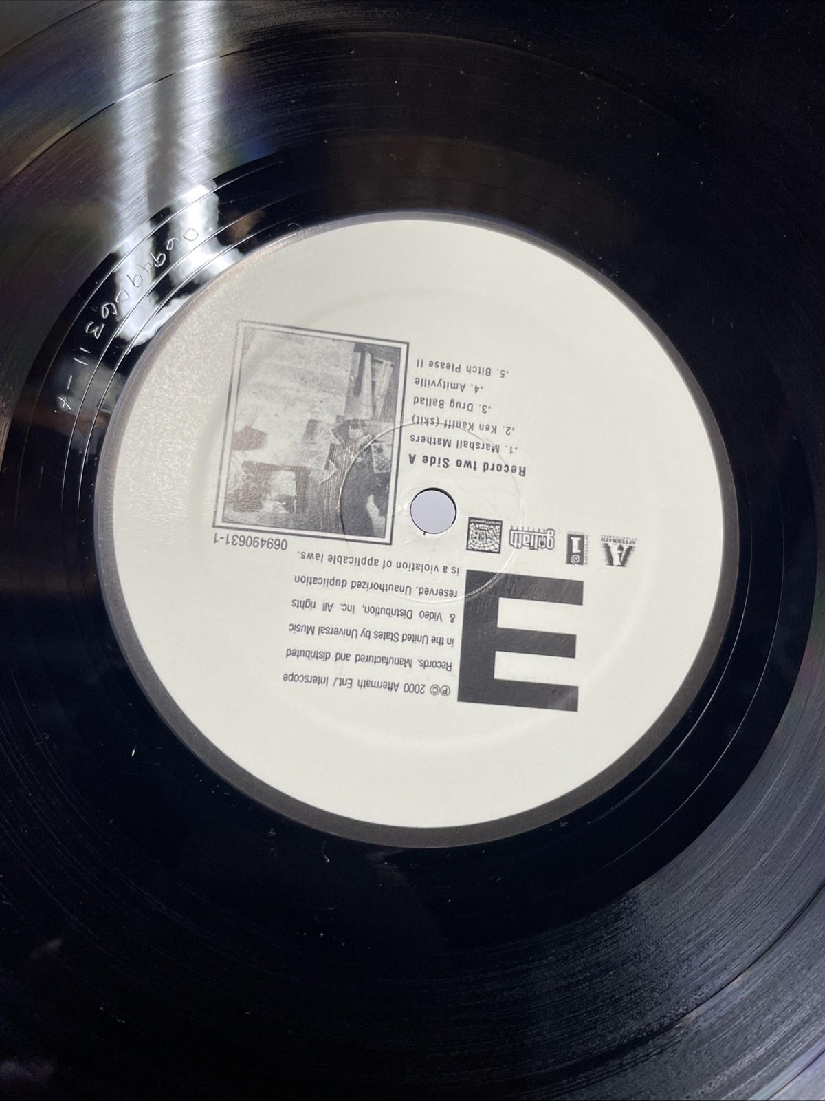 Eminem – The Marshall Mathers LP Inter Records 2000 Us With Engraving Rap Vinyl