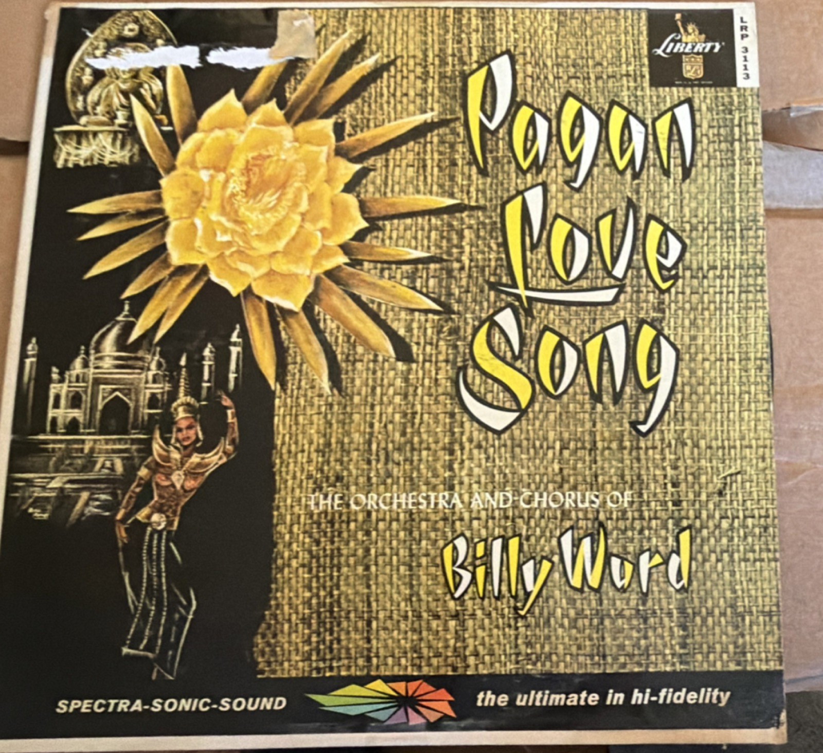Billy Ward Pagan Love Song Liberty Pagan LP Vinyl Record Black Cardboard Sleeve