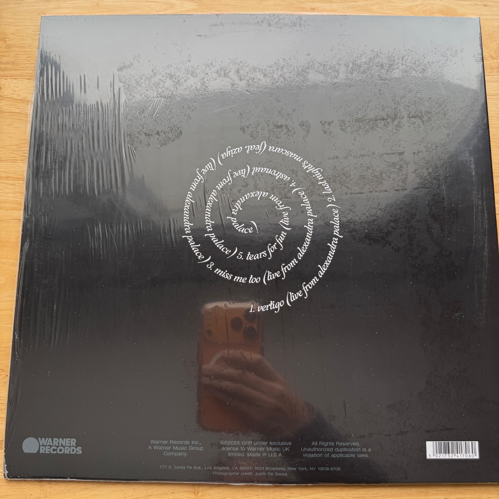 Griff Live From Alexandra Palace 12″ Cream White Vinyl RSD 2025 Record Store Day