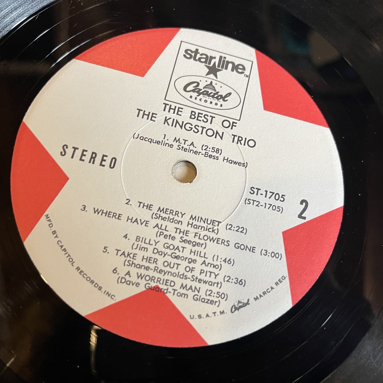 [FOLK/POP]~EXC LP~The KINGSTON TRIO~The Best Of The Kingston Trio~[1967~STARLINE
