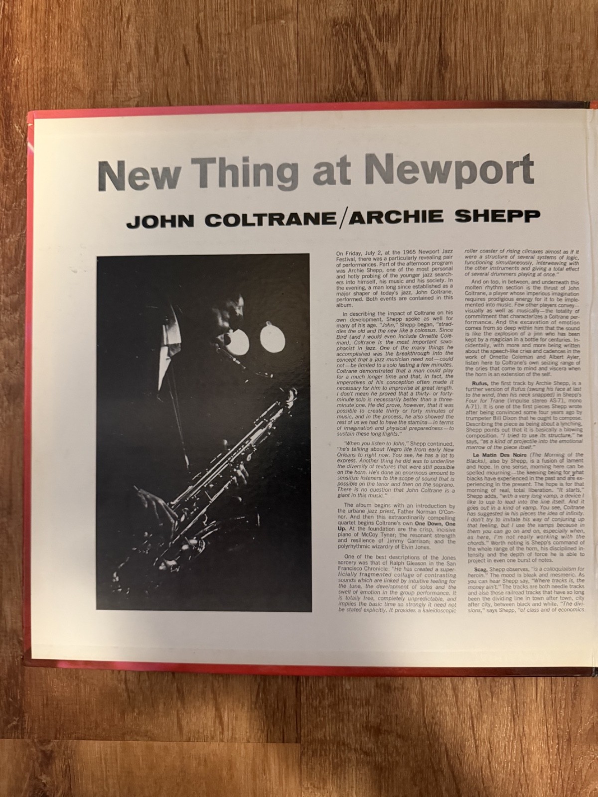 JOHN COLTRANE ARCHIE SHEPP New Thing at Newport Impulse AS-94 Stereo Jazz Vinyl