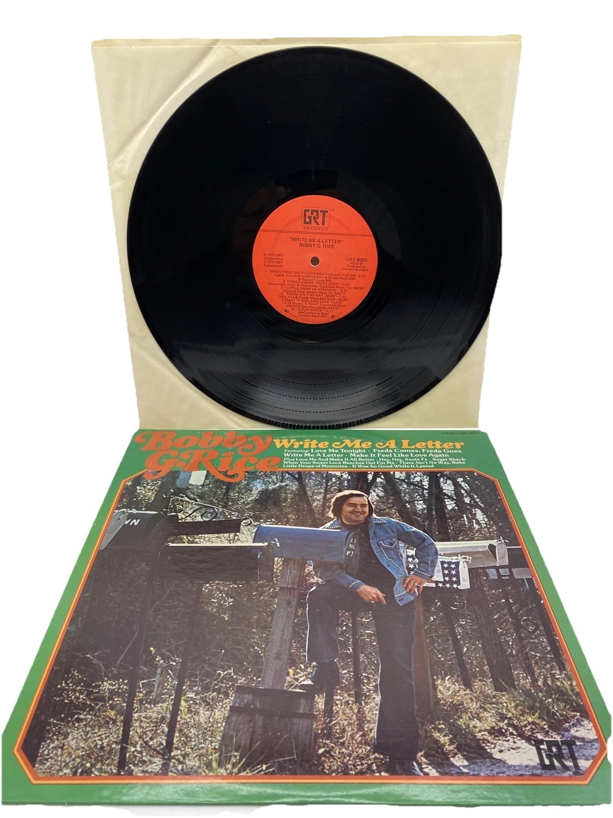Bobby G Rice Write Me A Letter 1975 Vinyl LP GTR Records
