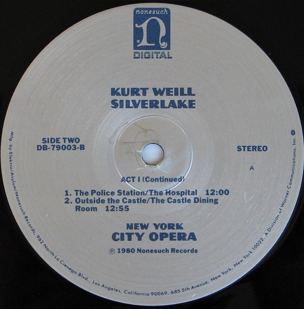 Kurt Weill – New York City Opera, Silverlake (A Winter’s Tale), (2xLP, Album), N