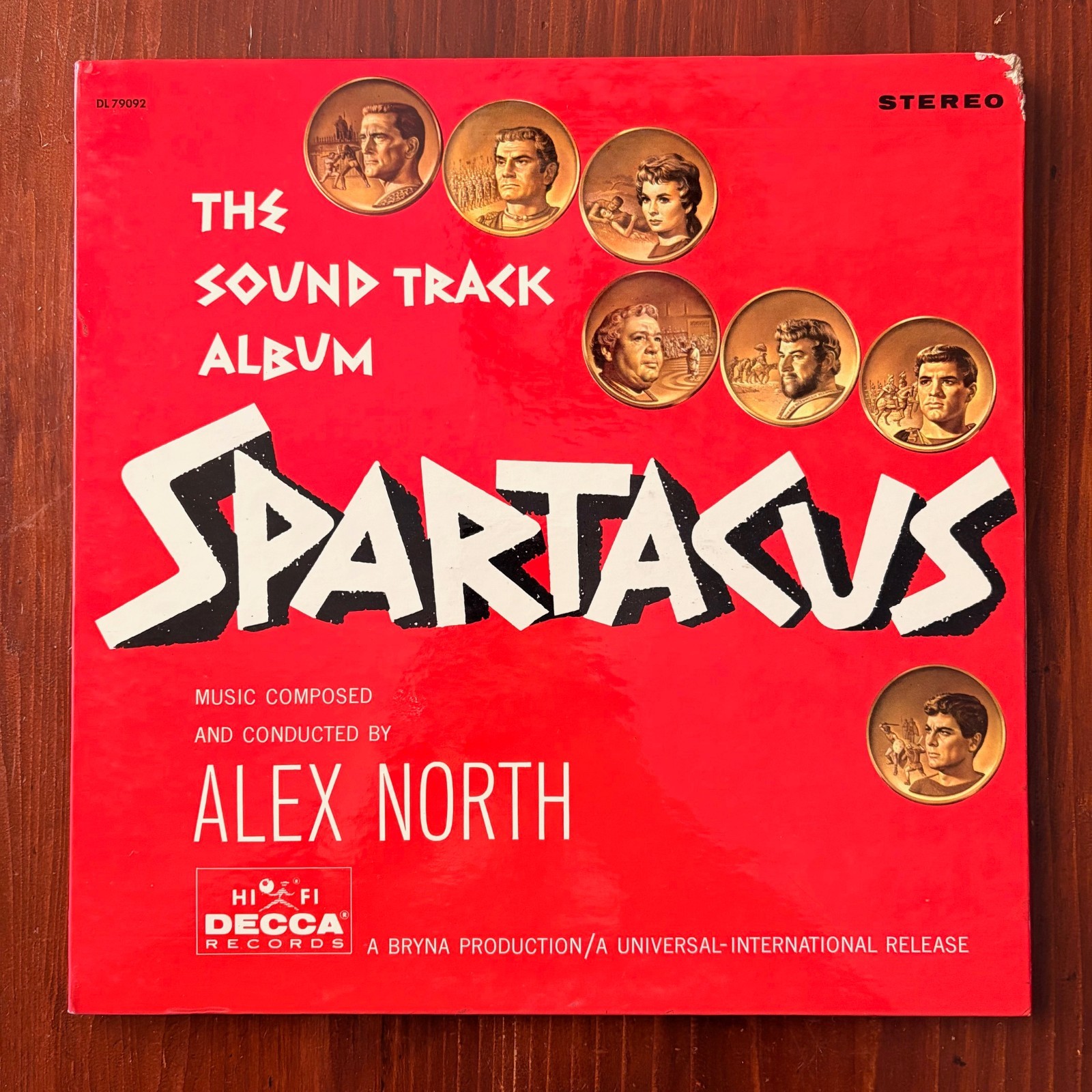 Alex North / Spartacus / Soundtrack ~ Vinyl LP (1975) Decca DL 79092. Gatefold.