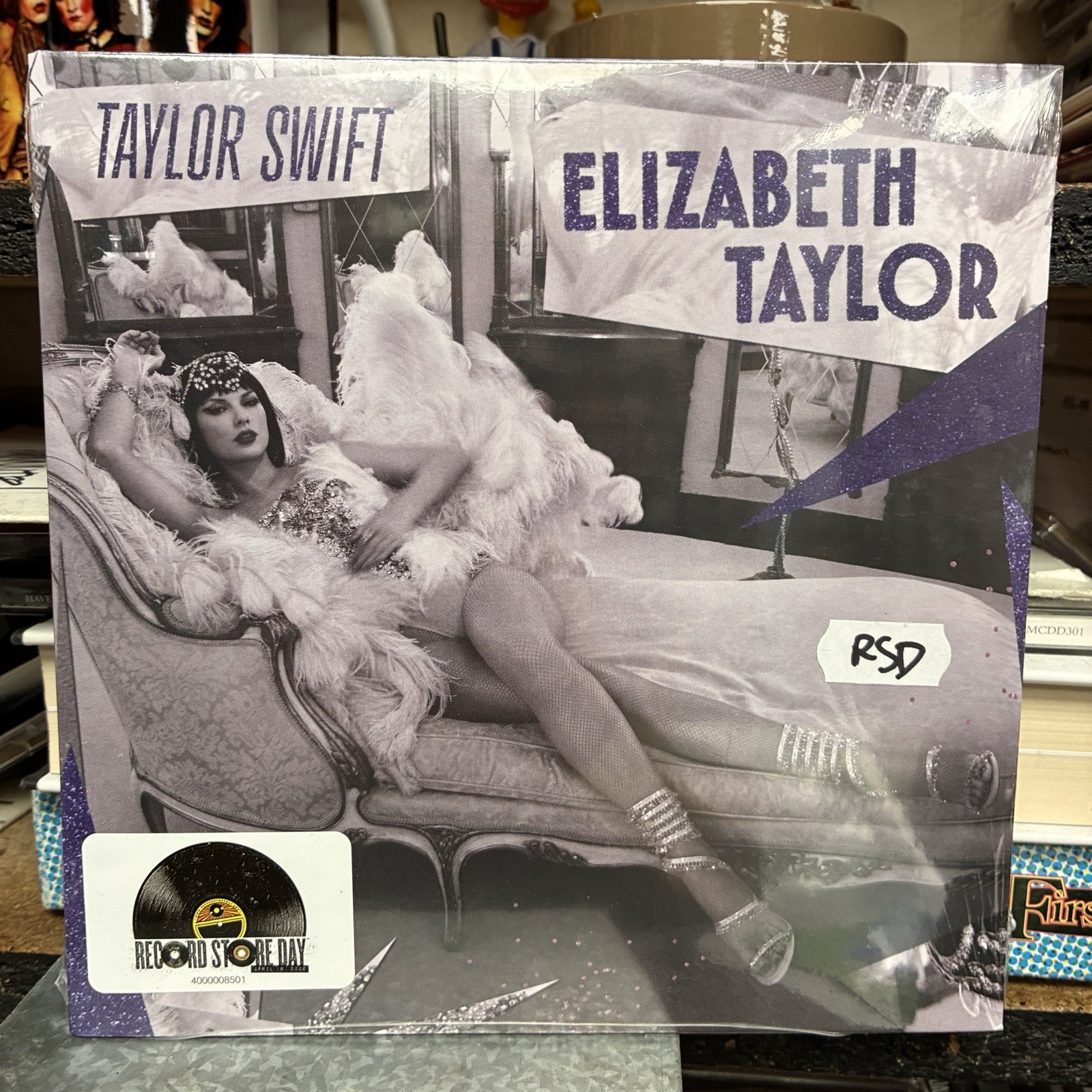Taylor Swift “Elizabeth Taylor” 7 “Purple Glitter Vinyl RSD 2026 NEW & IN STOCK
