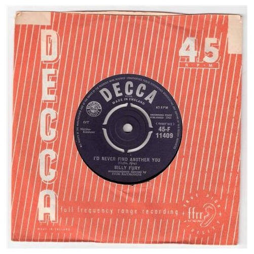 Billy Fury – I’d Never Find Another You / Sleepless Nights