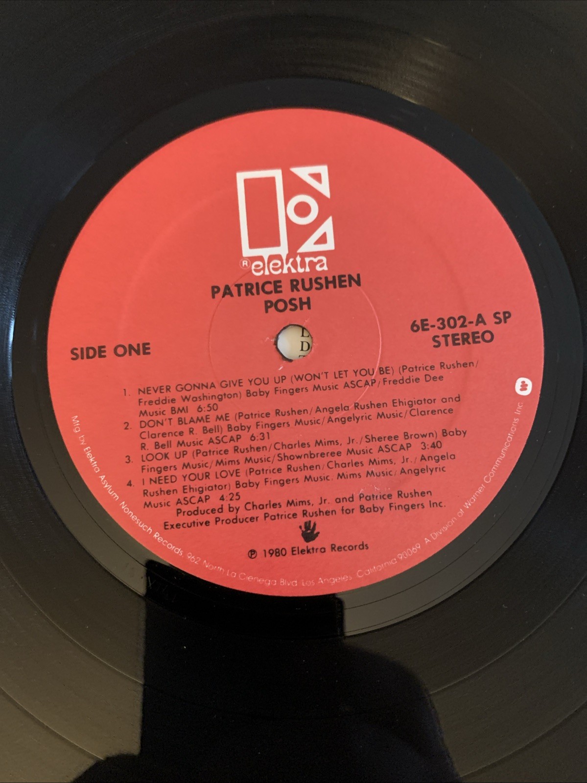 Patrice Rushen – Posh LP Inner [US Press] ELEKTRA Record Vinyl EX/VG+