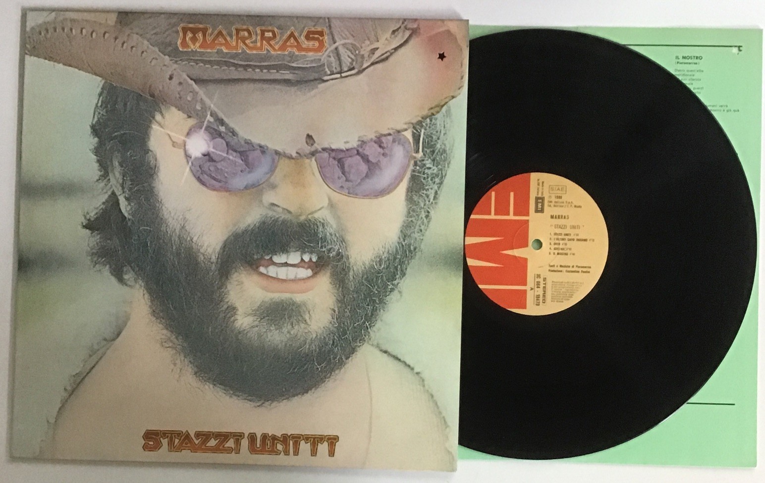 PIERO MARRAS Stazzi Uniti LP – EMI – Italy — NM