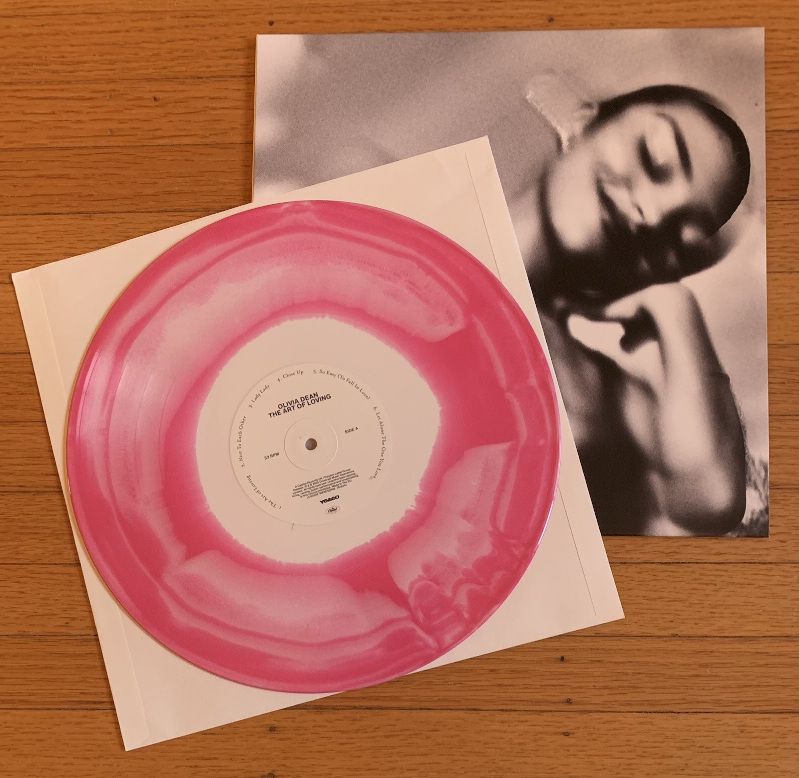 Olivia Dean The Art Of Loving rare Blood Records white/pink splatter LP 185/3000