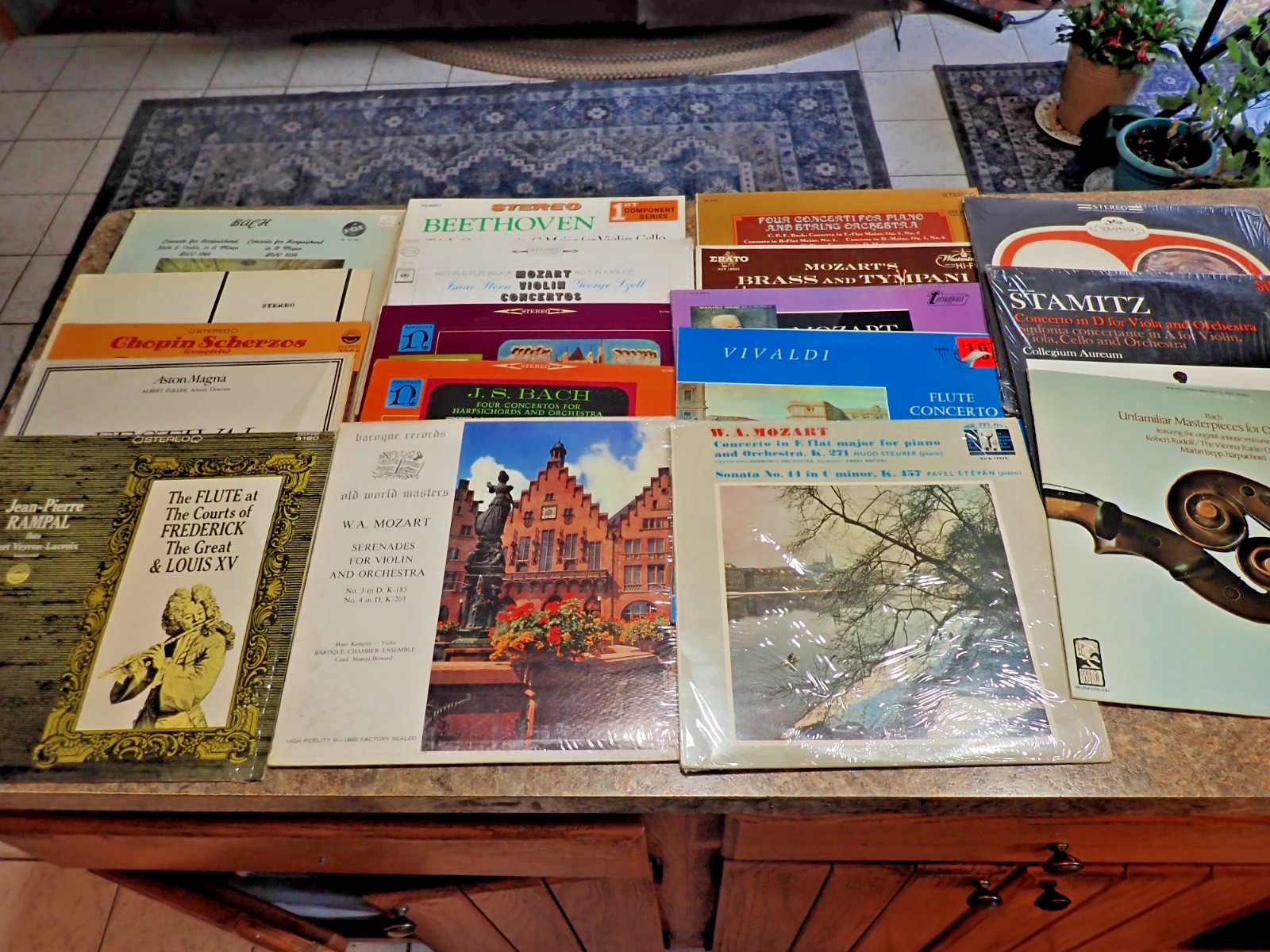 Vintage Lot o 18 Classical Music LPs Records Albums Mozart Vivaldi Bach Nonesuch
