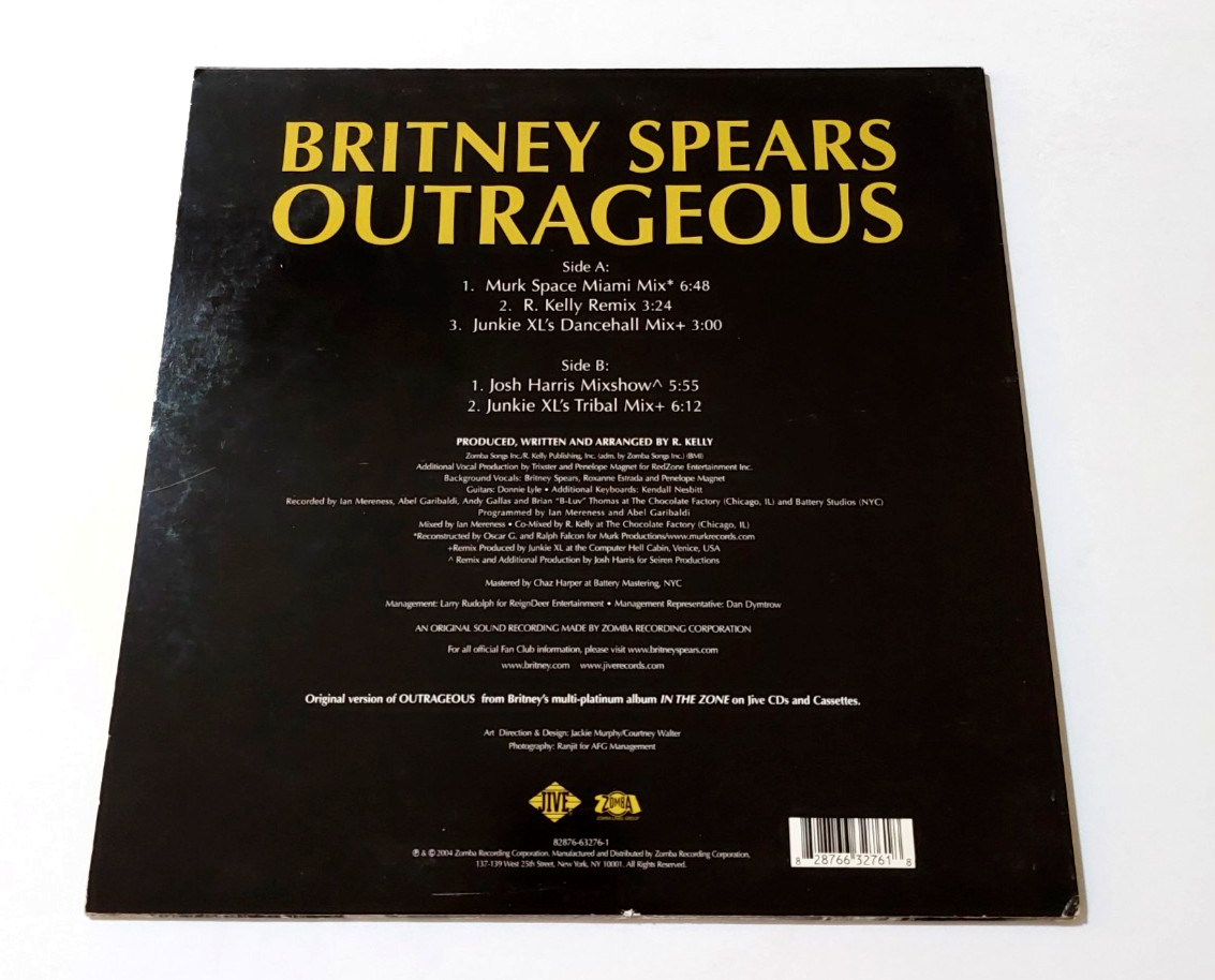 Britney Spears Outrageous Remixes 12″ 2004 Promo R. Kelly Junkie XL Murk