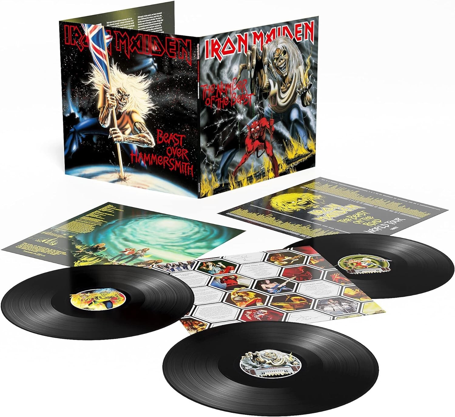 Iron Maiden ‘The Number Of The Beast / Beast Over Hammersmith’ 3×12″ Vinyl – NEW